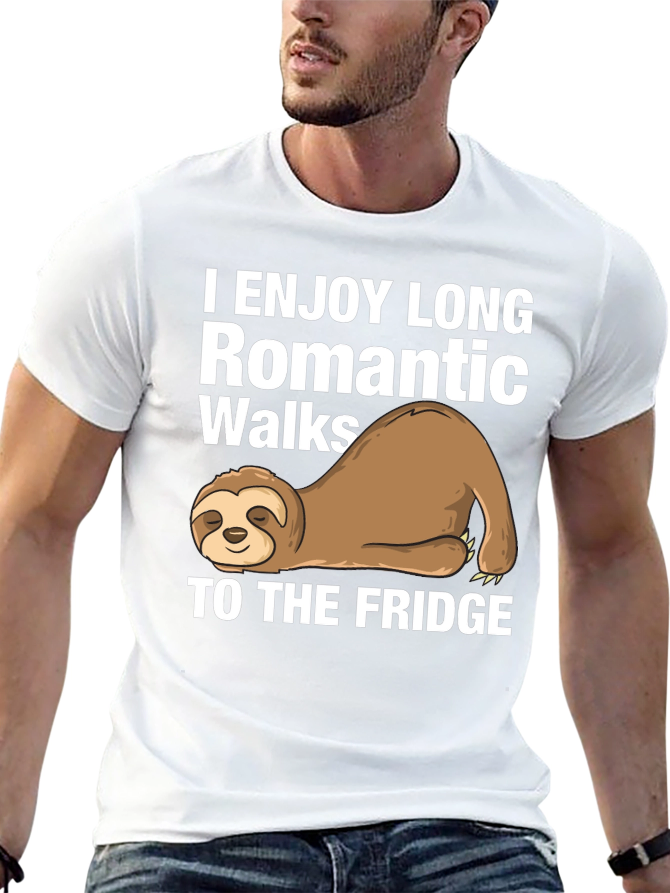 Black Romantic Walks Sloth T-Shirt view 13