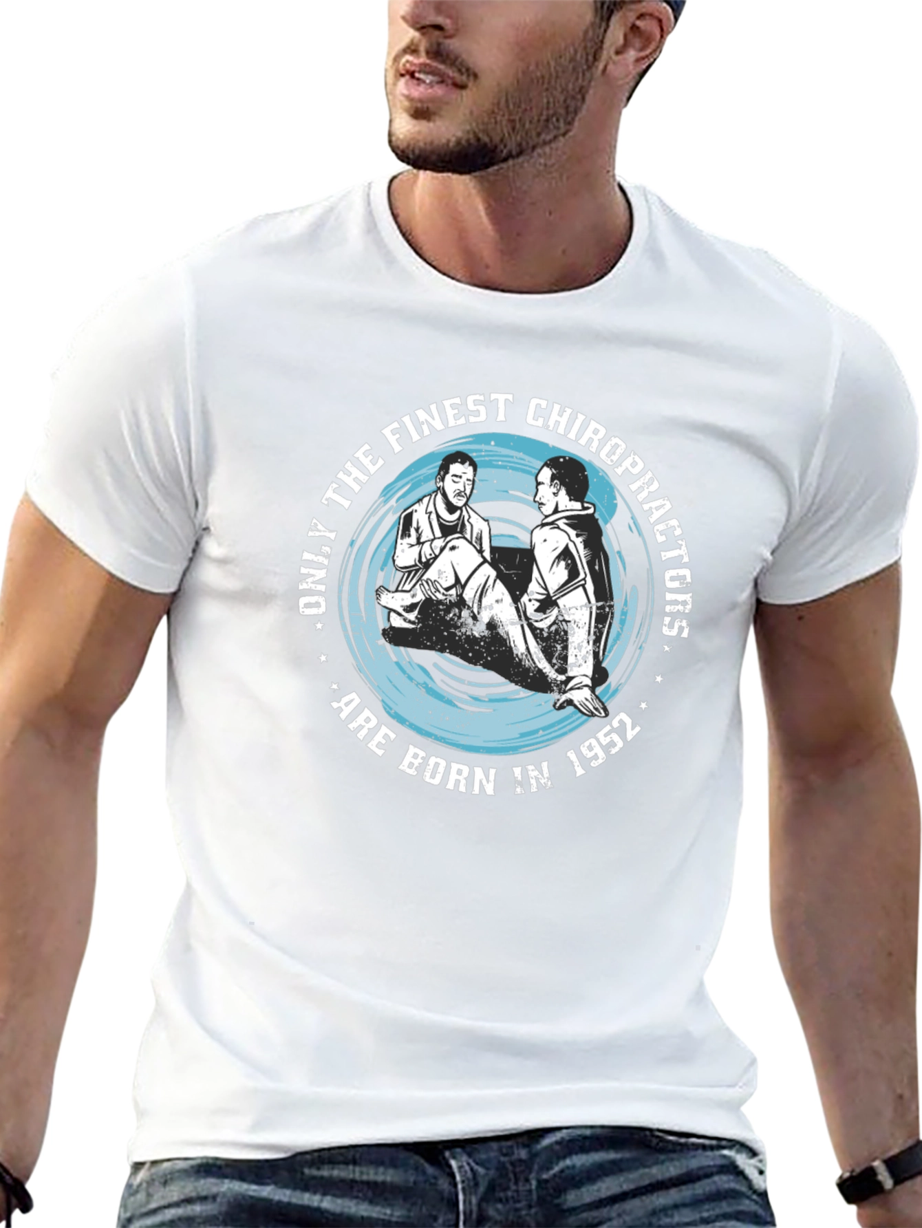 Black Finest Chiropractors Born in 1952 Graphic T-Shirt view 13
