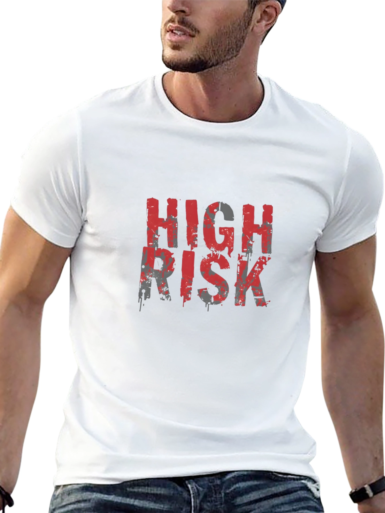 Black High Risk Graphic Tee - Men's Black T-Shirt view 13