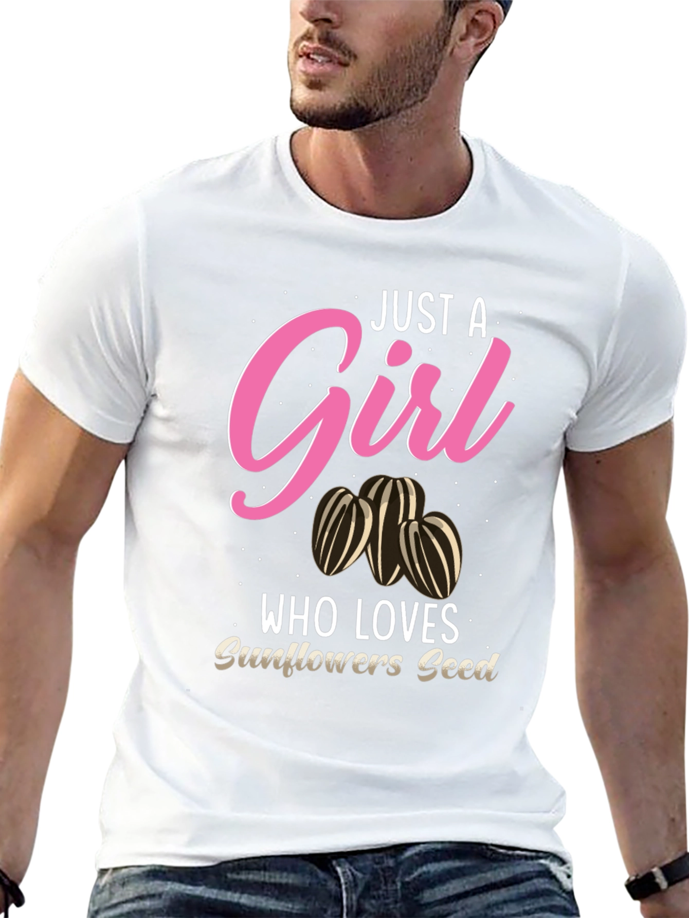 Black Just A Girl Who Loves Sunflower Seeds T-Shirt view 13