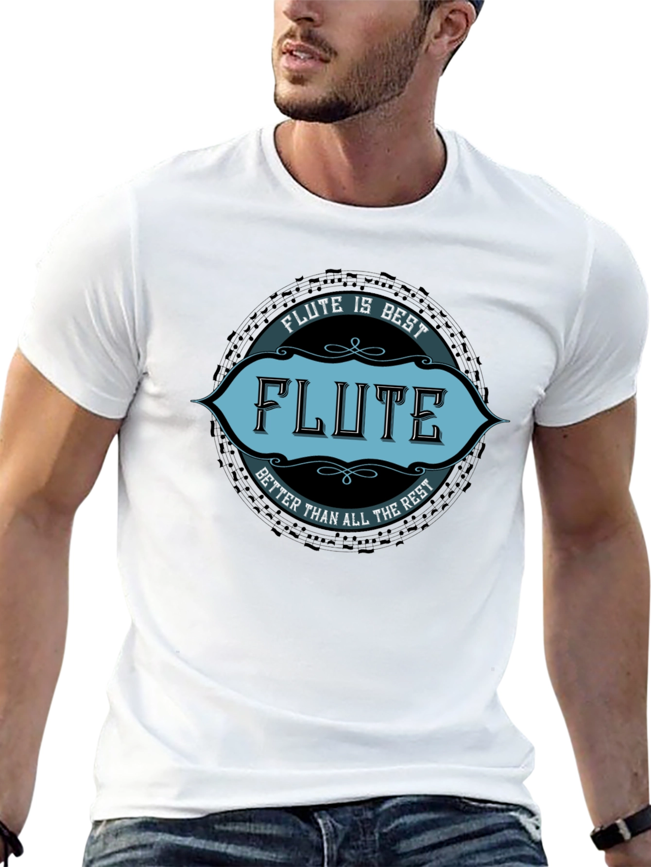 Black Flute is Best T-Shirt - Musician Tee view 13