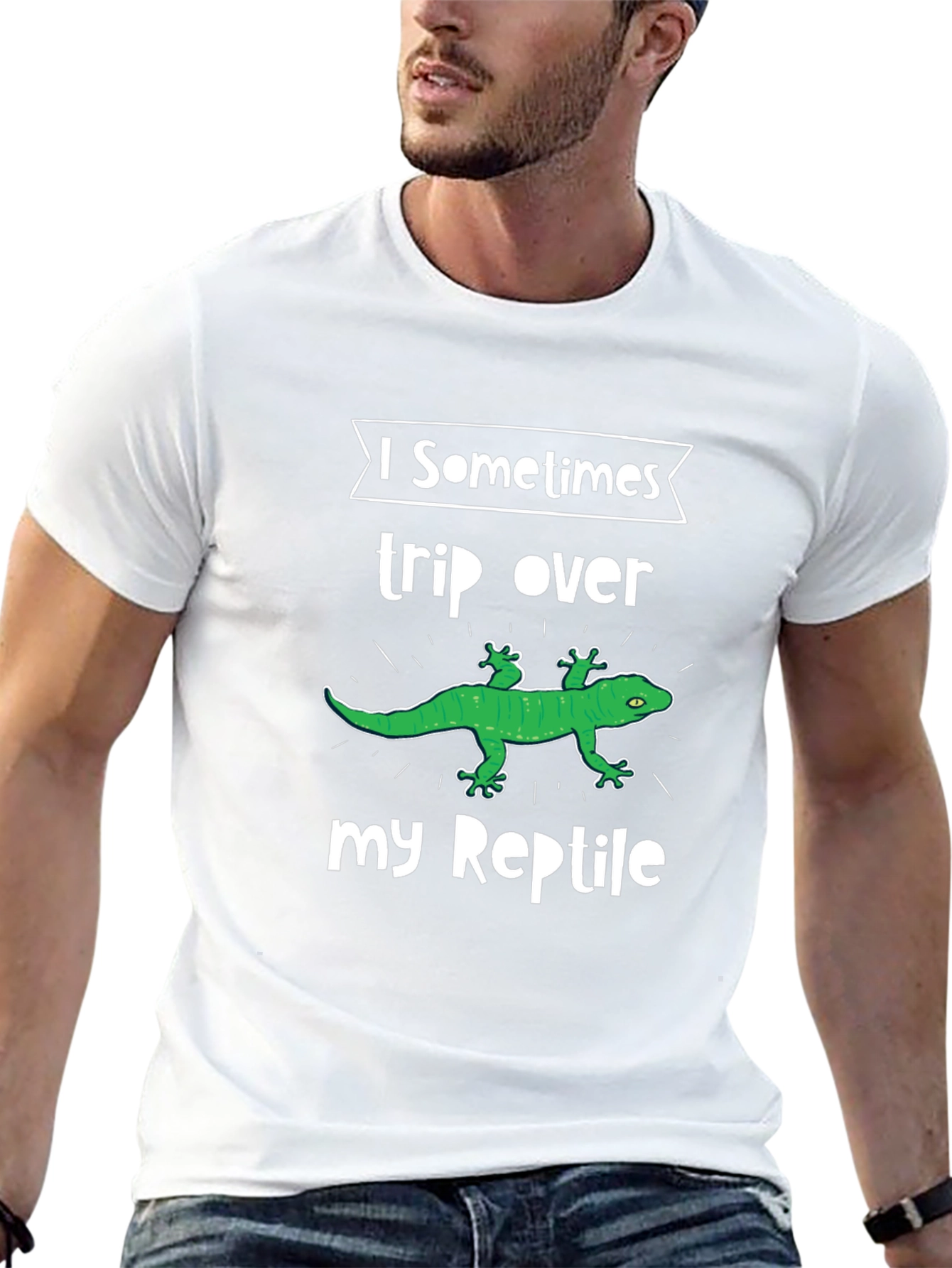Black Reptile Lover T-Shirt: I Trip Over My Reptile Funny Pet Owner Tee view 13