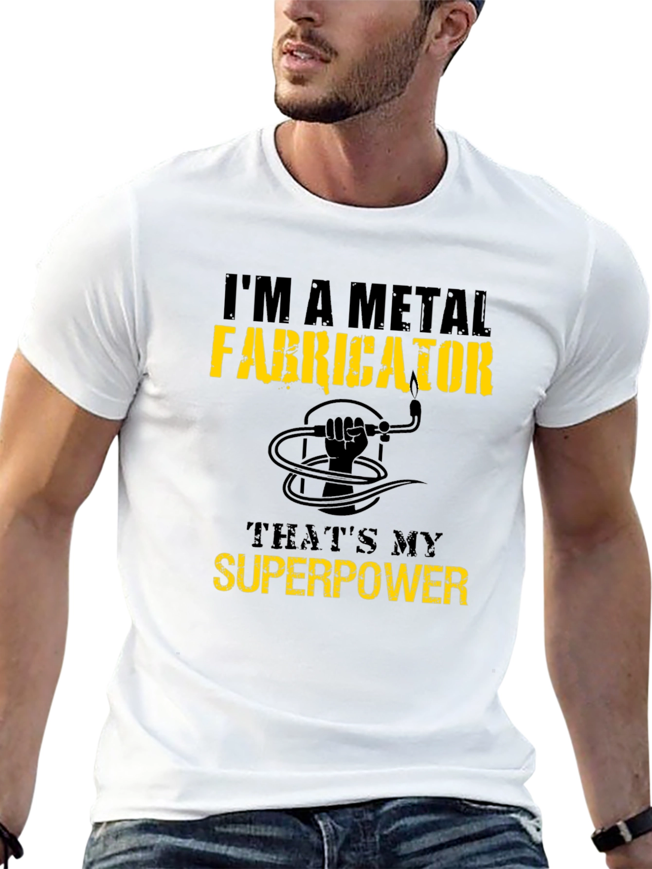 Black Metal Fabricator Superpower T-Shirt - Black view 13