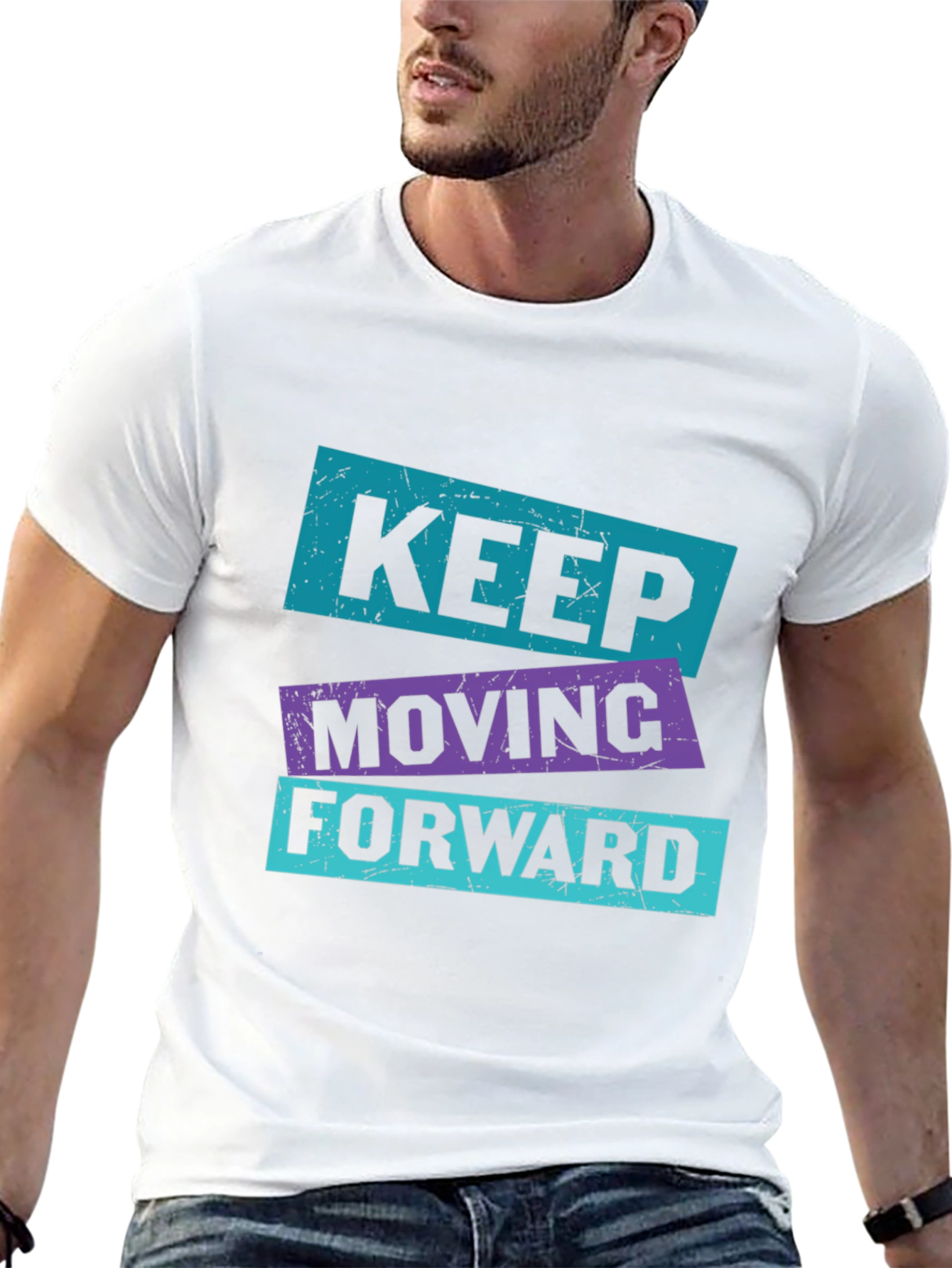 Black Keep Moving Forward Graphic Tee view 13