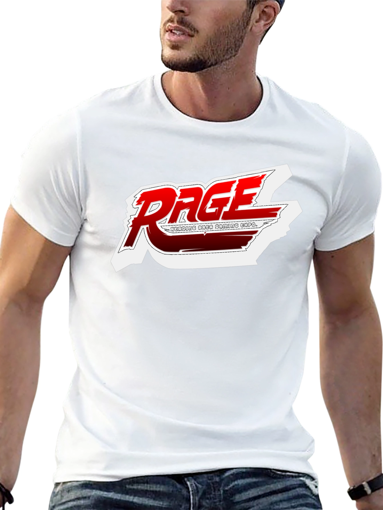 Black Rage Gaming Expo Black T-Shirt view 13