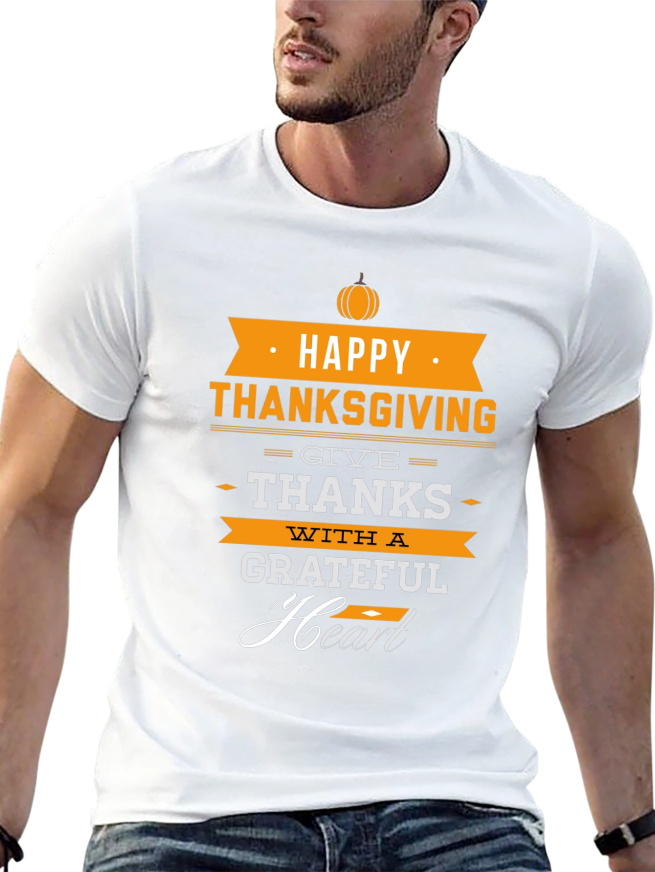 Happy Thanksgiving Grateful Heart T-Shirt - 13