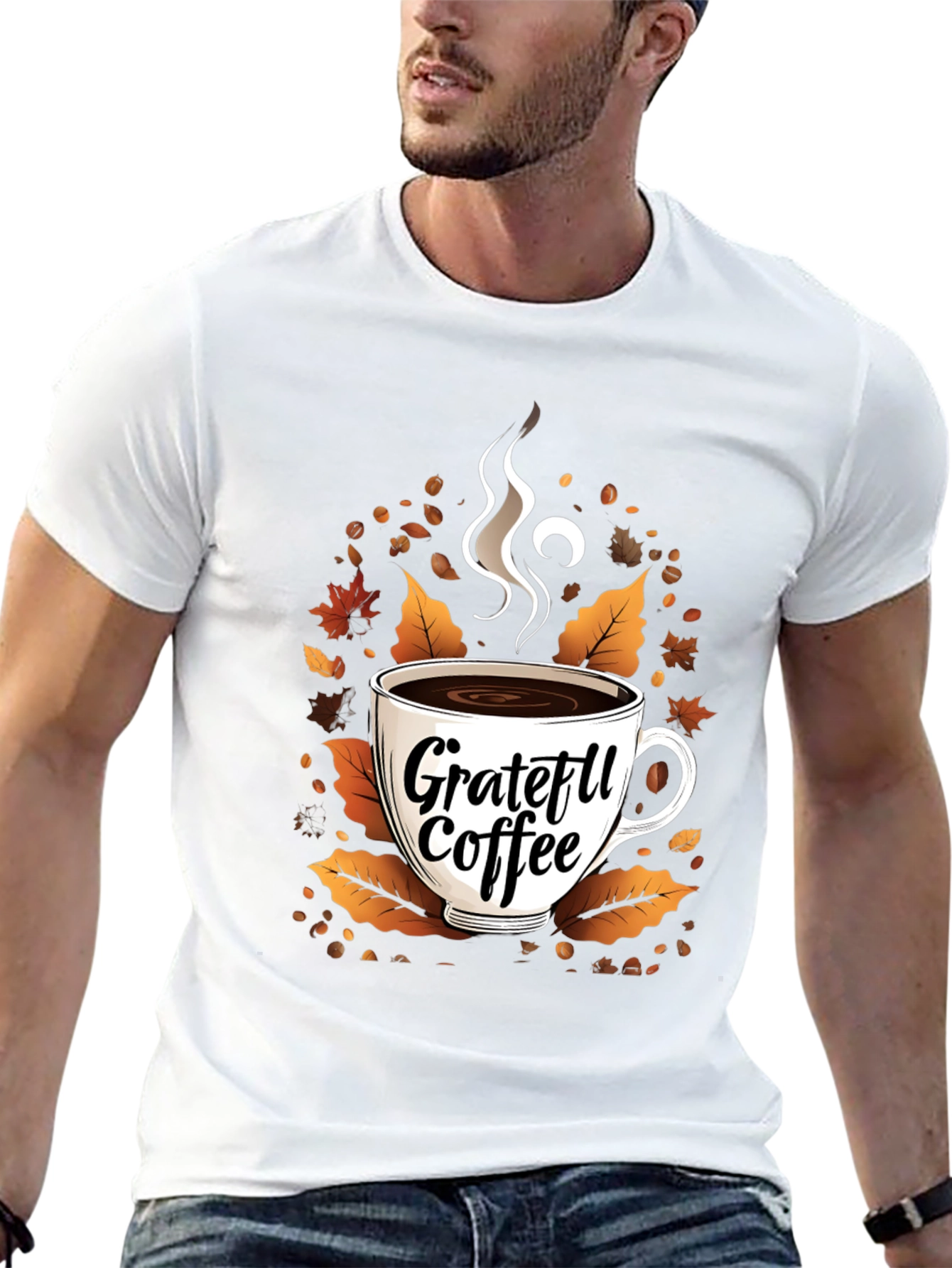 Black Grateful Coffee T-Shirt view 13
