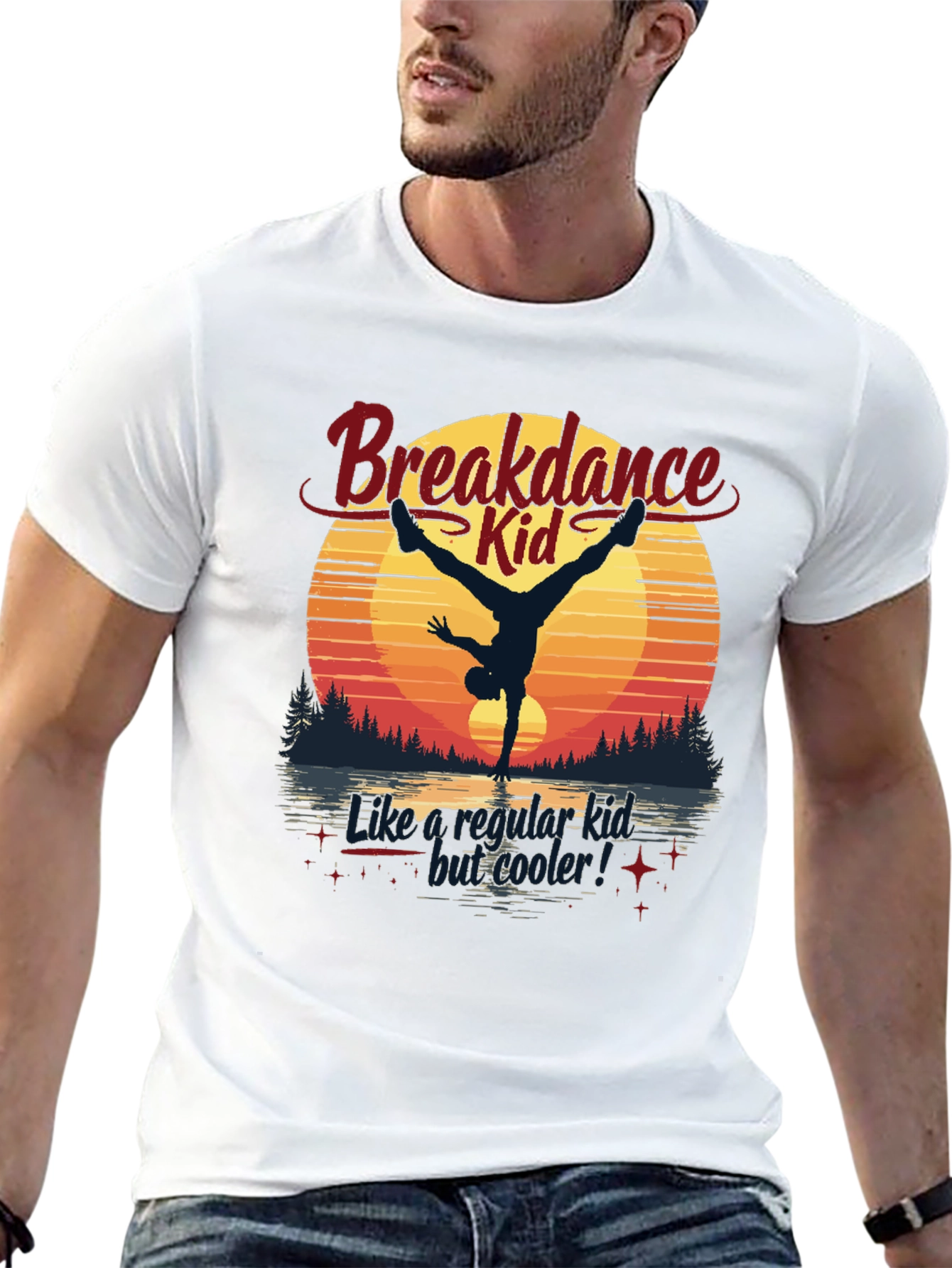 Black Breakdance Kid Graphic T-Shirt view 13