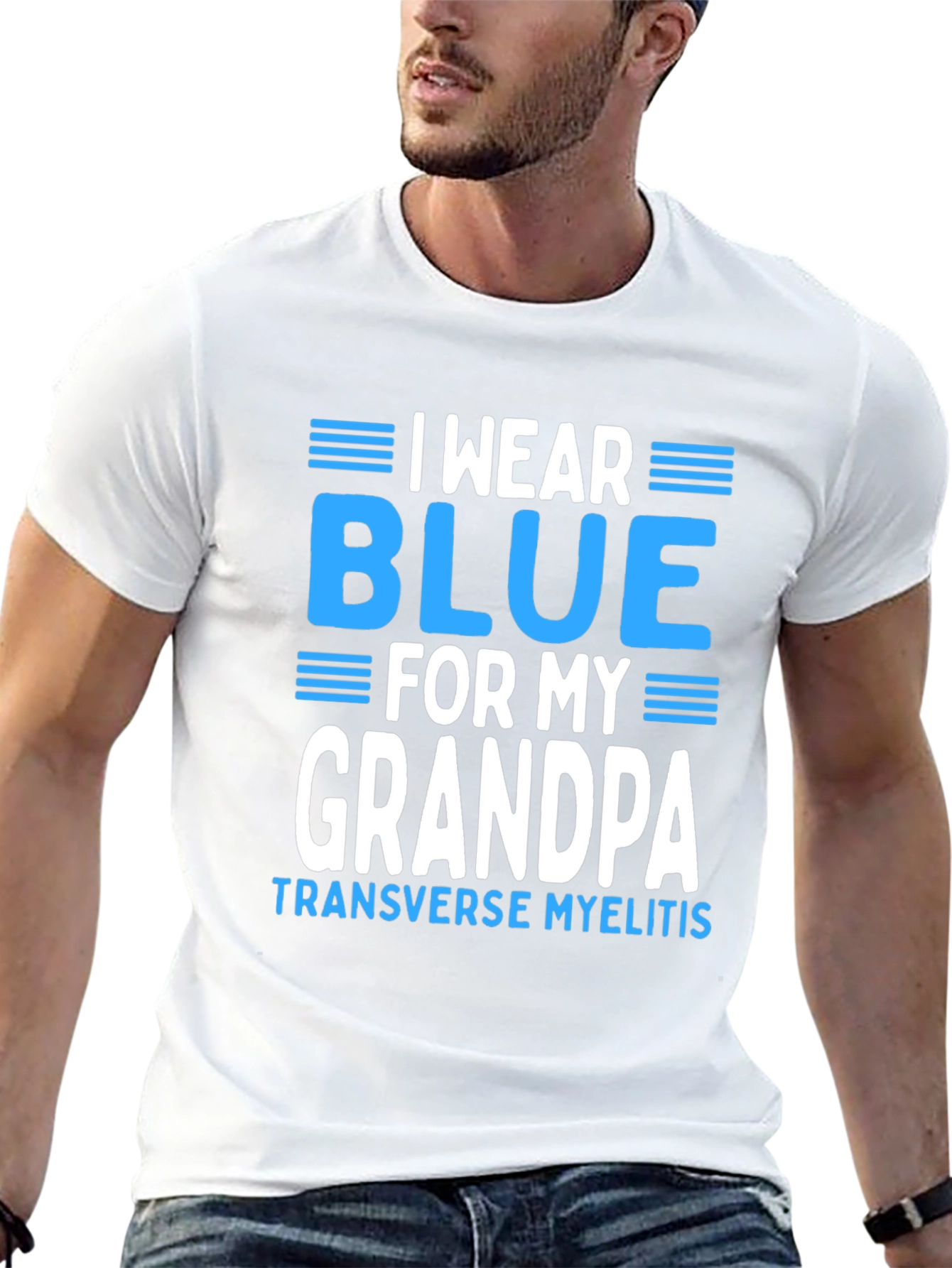 I Wear Blue for My Grandpa T-Shirt - 13