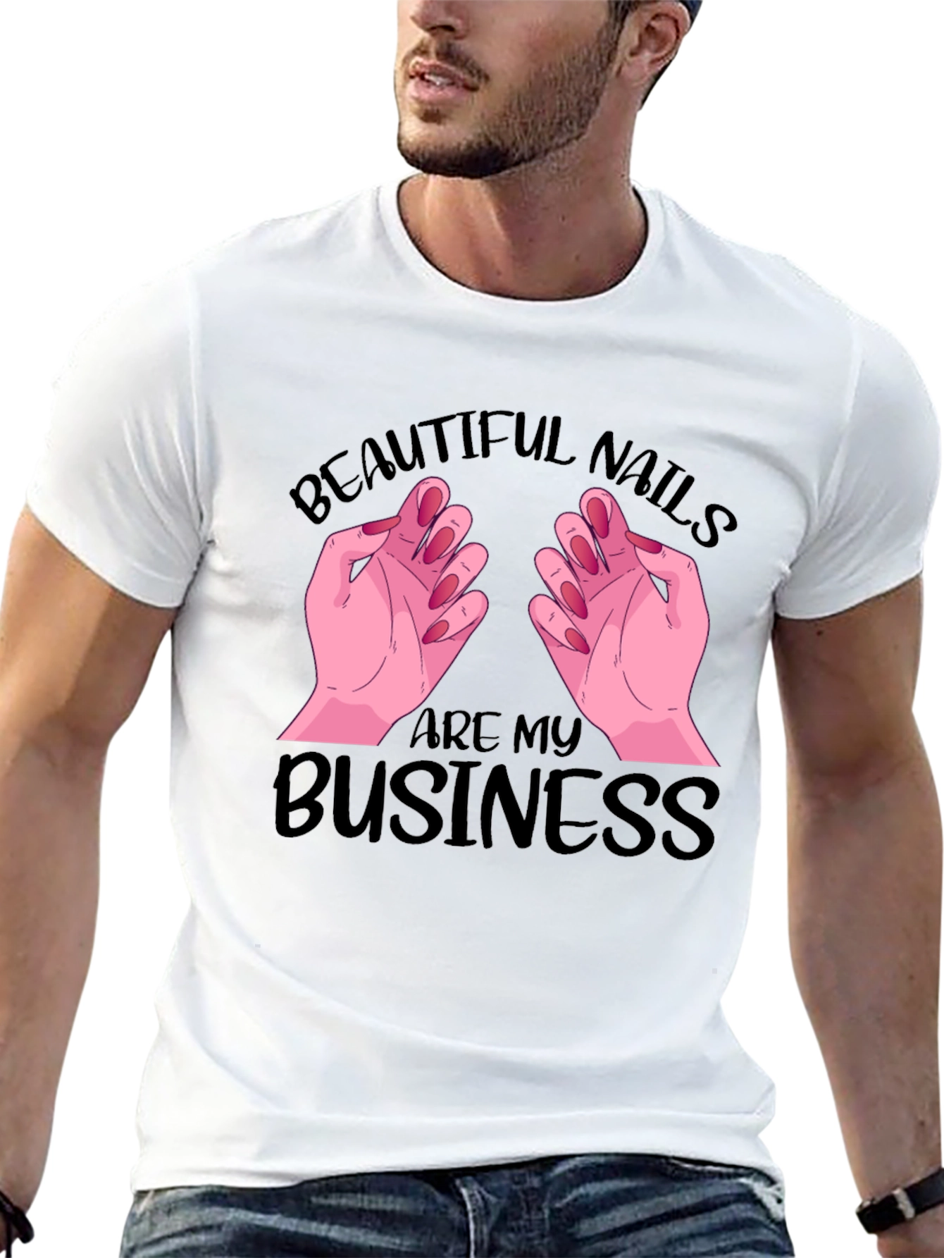 Black Beautiful Nails are My Business T-Shirt view 13