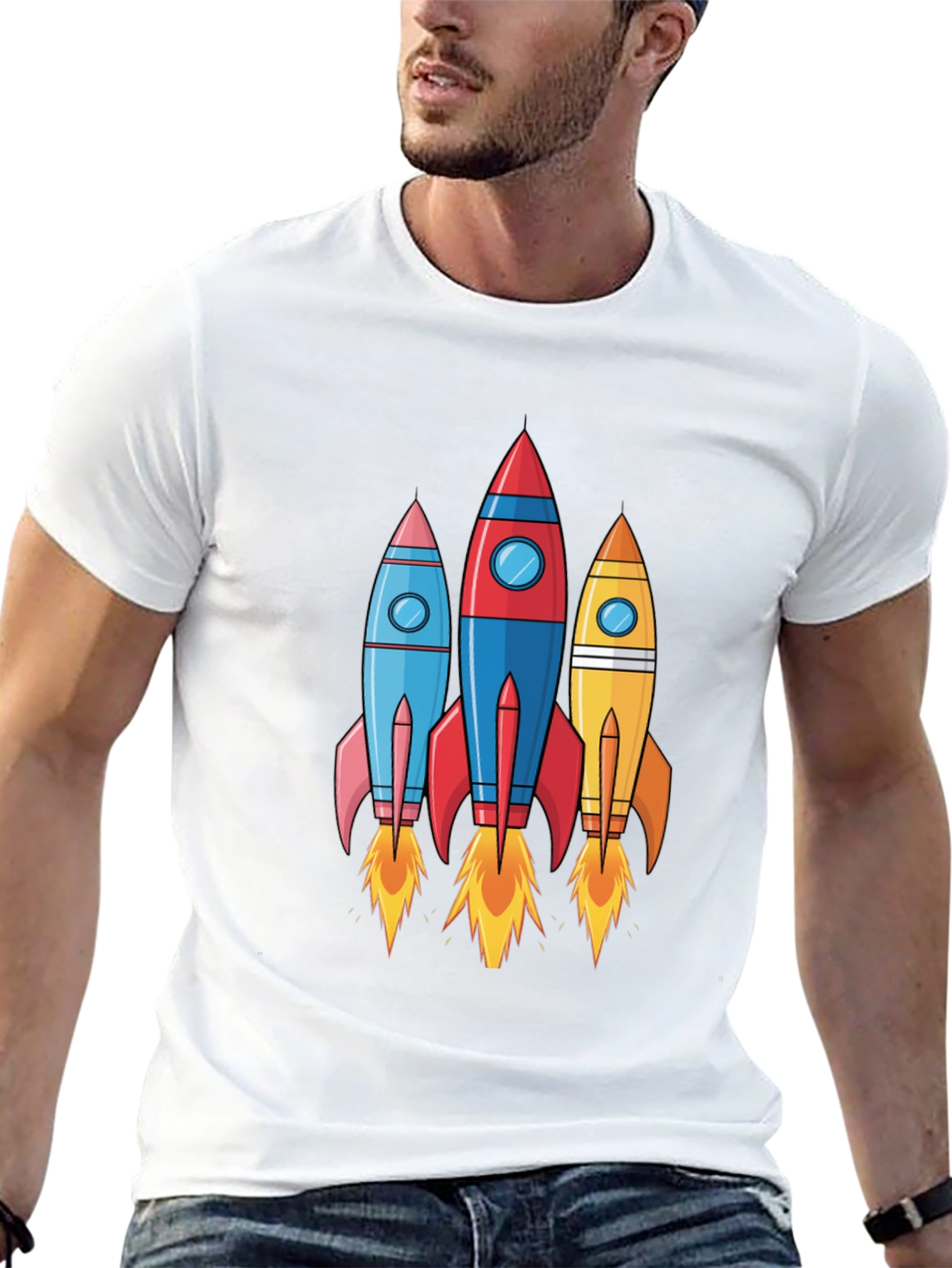 Black Rocket Launch T-Shirt - Space Adventure Design view 13