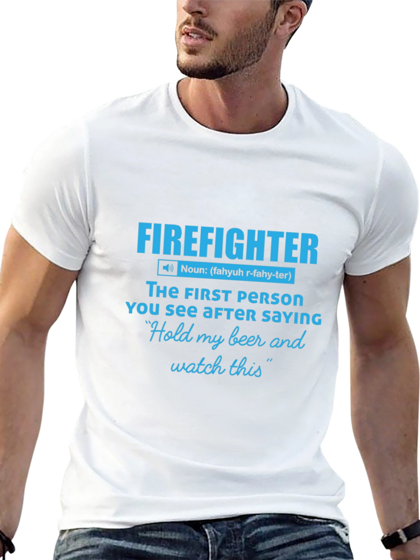 Black Firefighter Definition Graphic Tee - Humor Shirt view 13