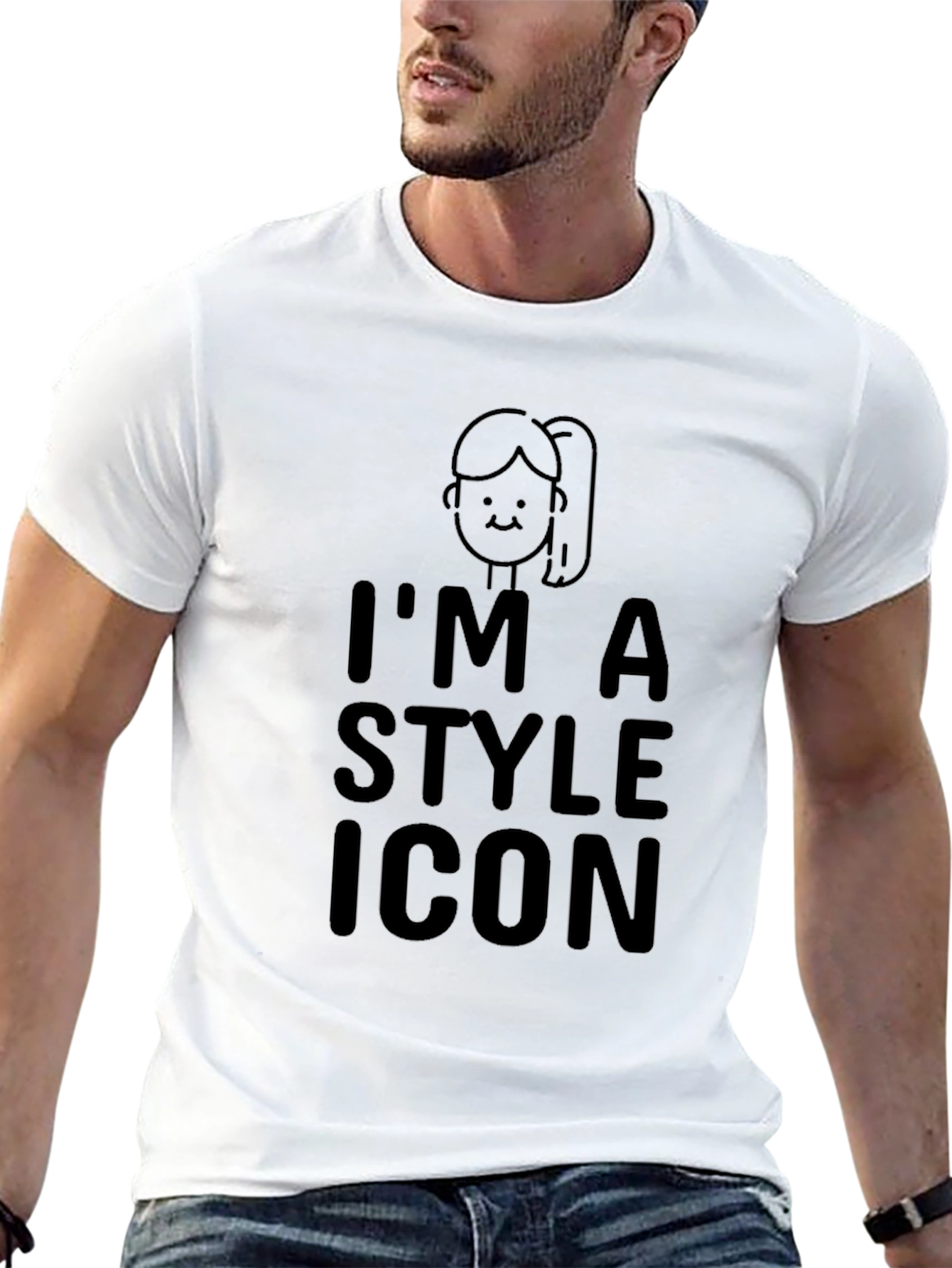 Black I'm A Style Icon Black T-Shirt view 13