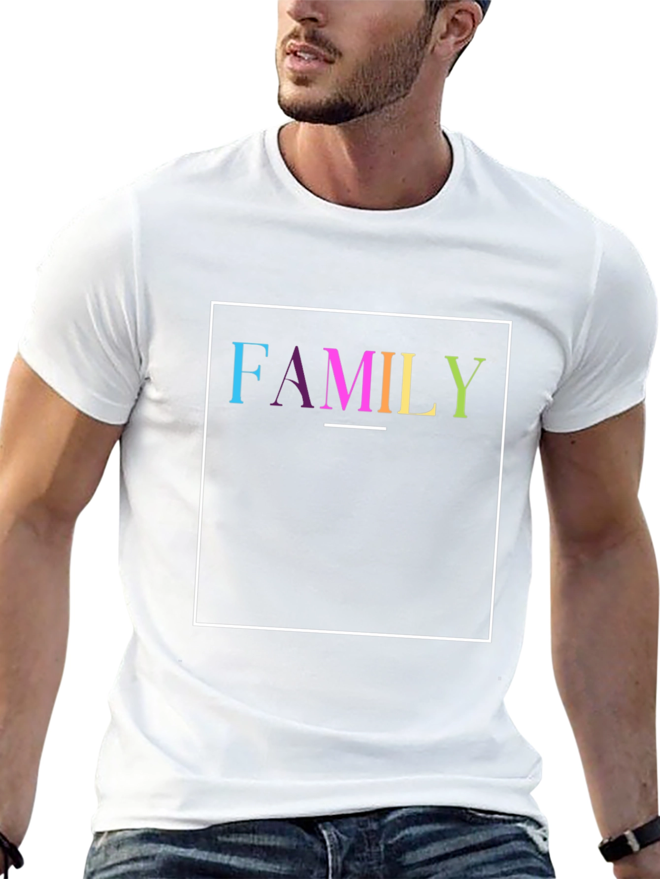 Black Family Graphic Tee - Black Cotton Blend Shirt view 13