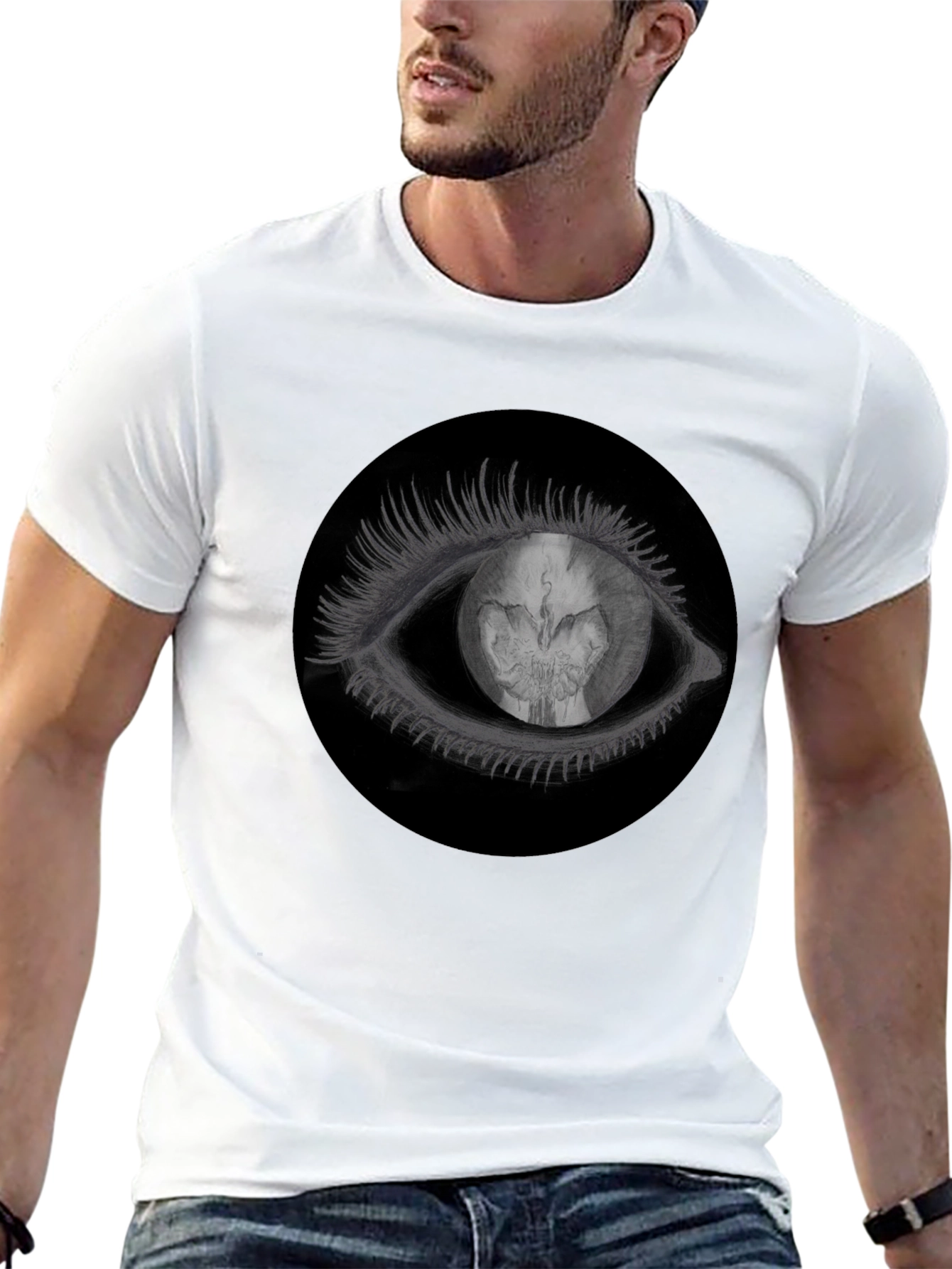 Black Eye See You T-Shirt - Black Graphic Tee view 13