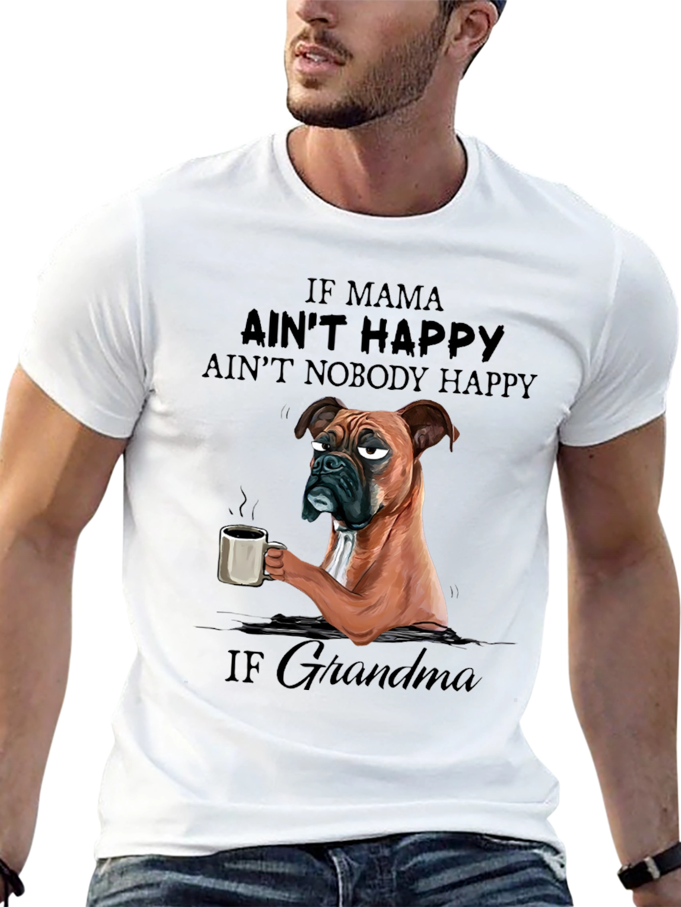 Black If Grandma Ain't Happy T-Shirt view 13