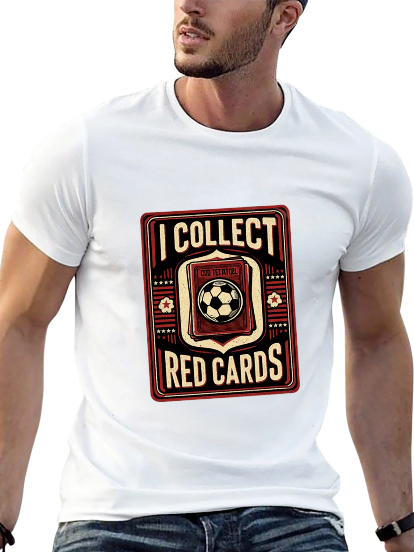 Black I Collect Red Cards Soccer T-Shirt view 13