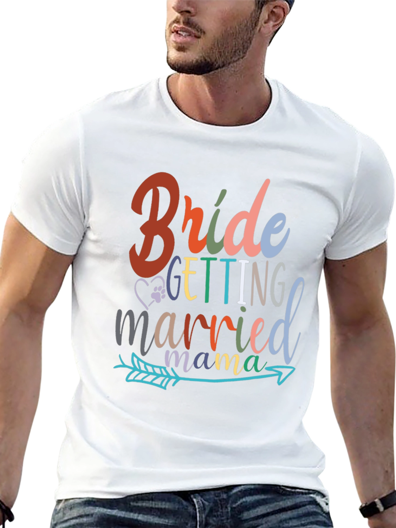 Black Bride Getting Married Mama T-Shirt view 13
