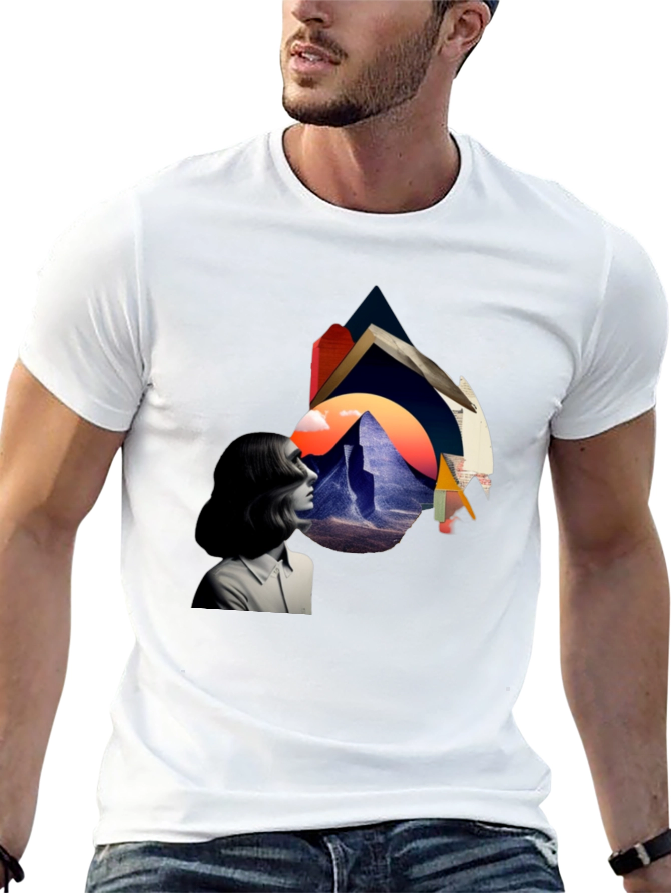 Black Abstract Art Black T-Shirt view 13