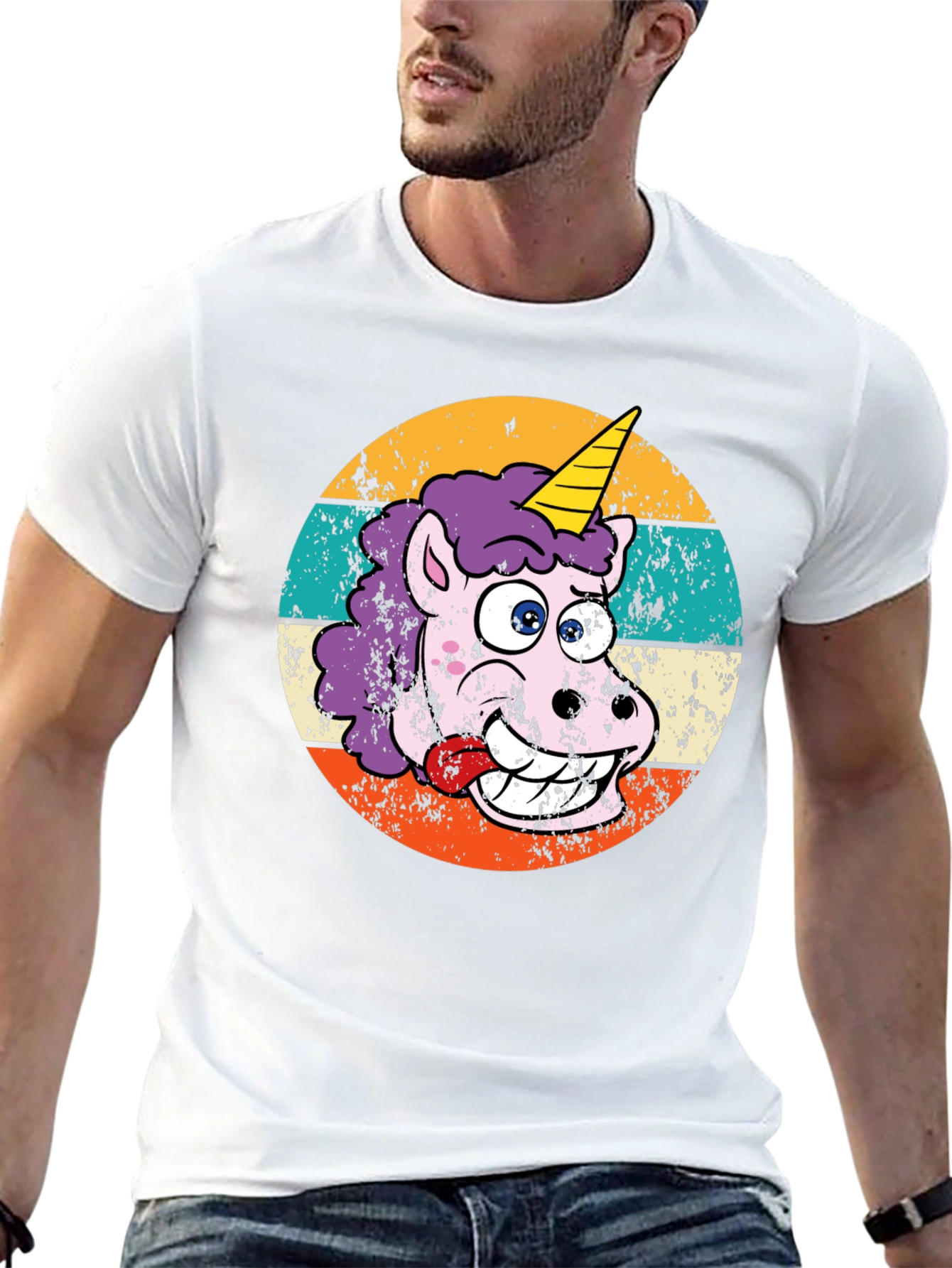 Black Funny Unicorn T-Shirt view 13