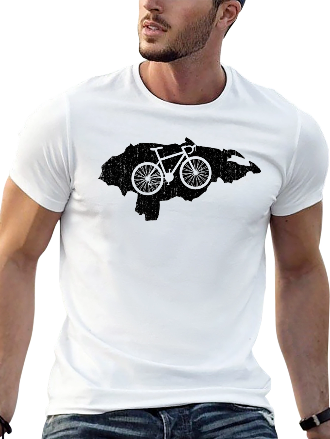 Black Honduras Bike Graphic T-Shirt view 13