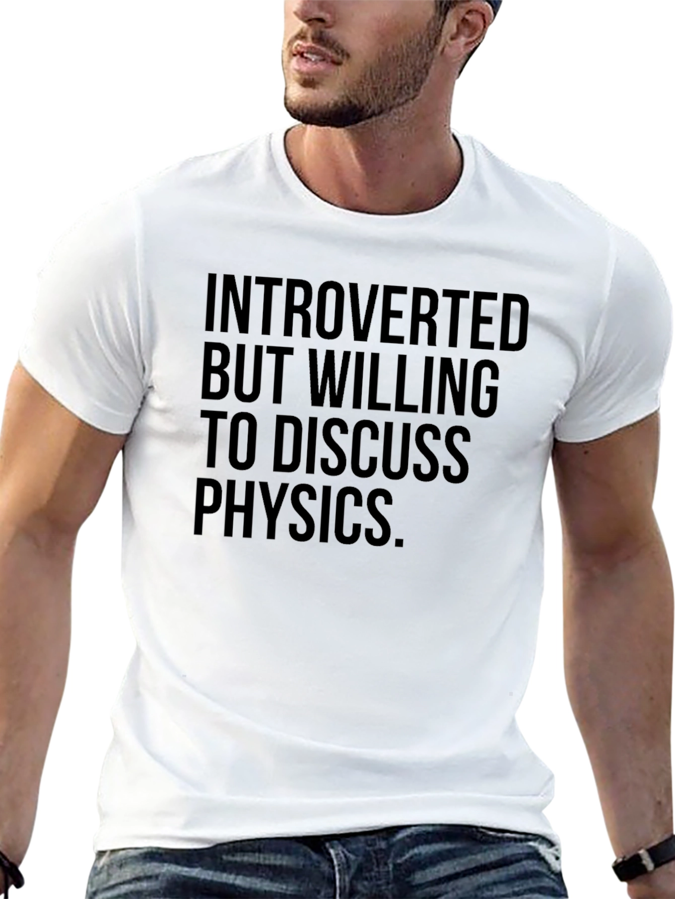 Black Introverted Physics T-Shirt - Black view 13