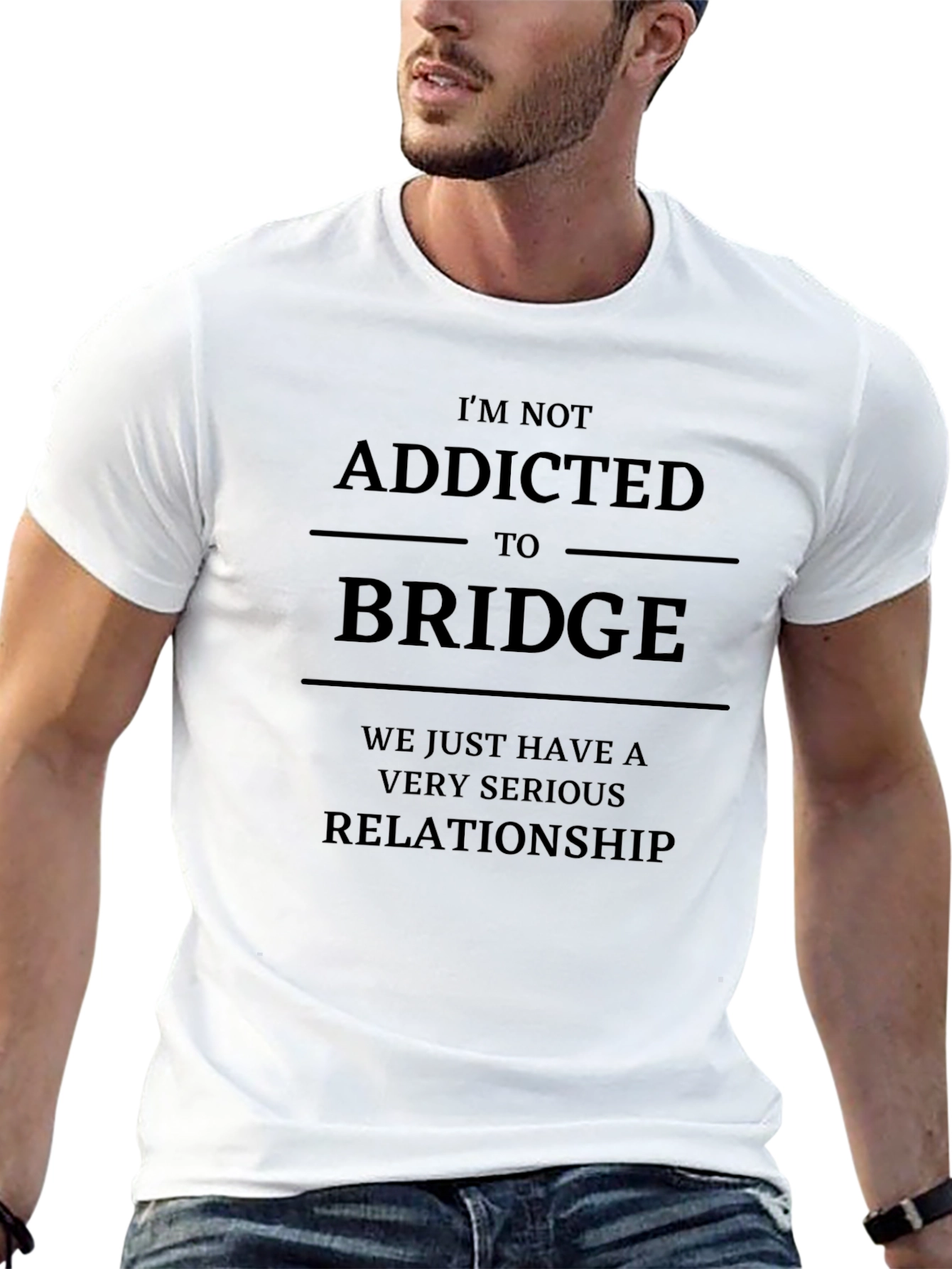 Black Bridge Addict T-Shirt - Serious Relationship Tee view 13
