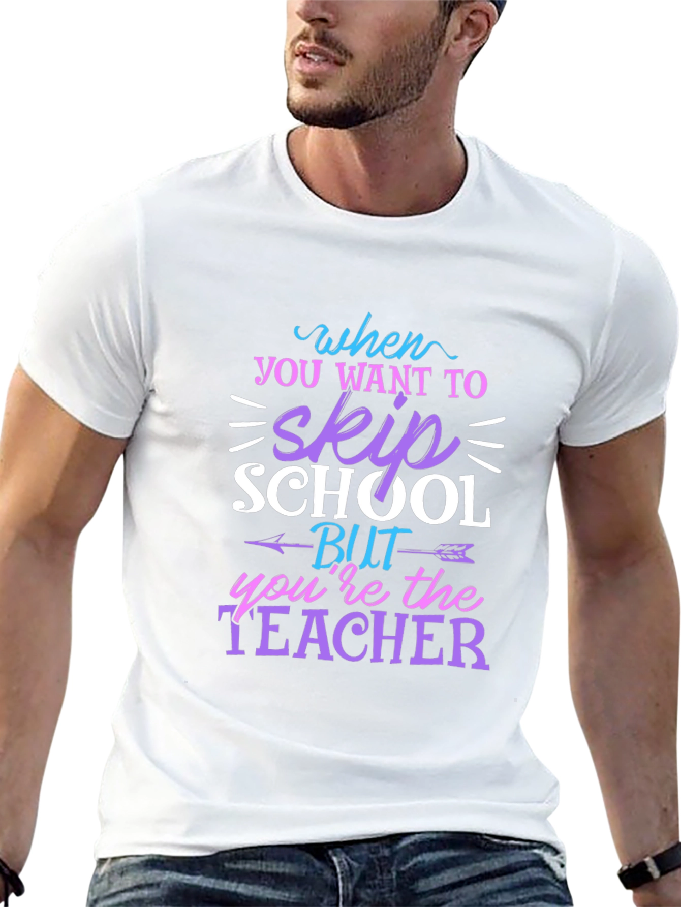 Black Teacher Skip School T-Shirt Funny Unisex Tee view 13