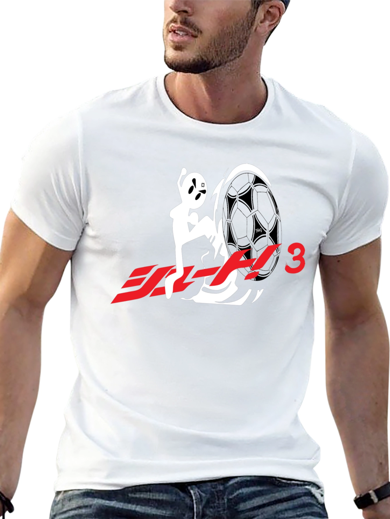 Black Soccer Ball Kick Black T-Shirt view 13