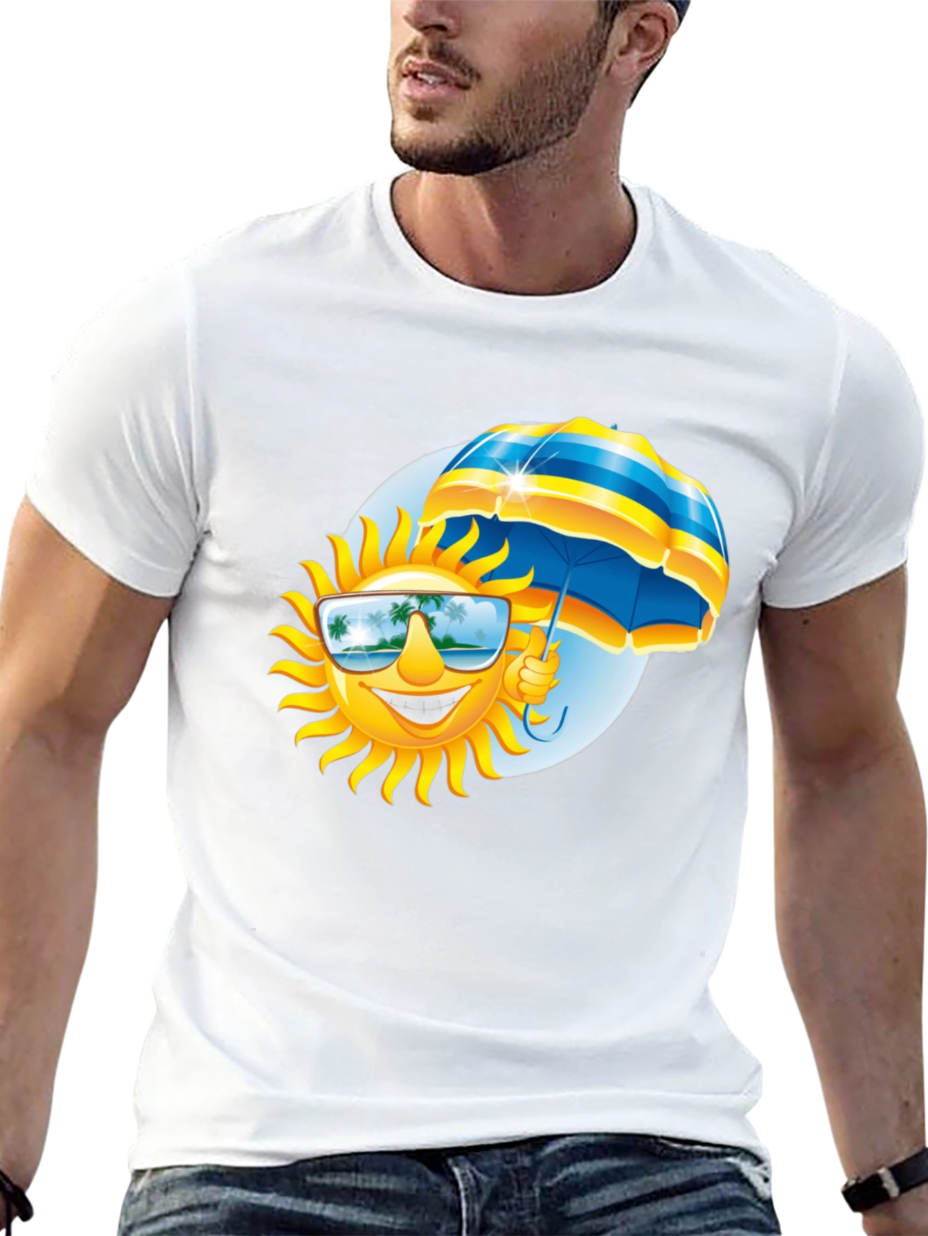 Black Summer Sun & Shade Graphic Tee - Black view 13