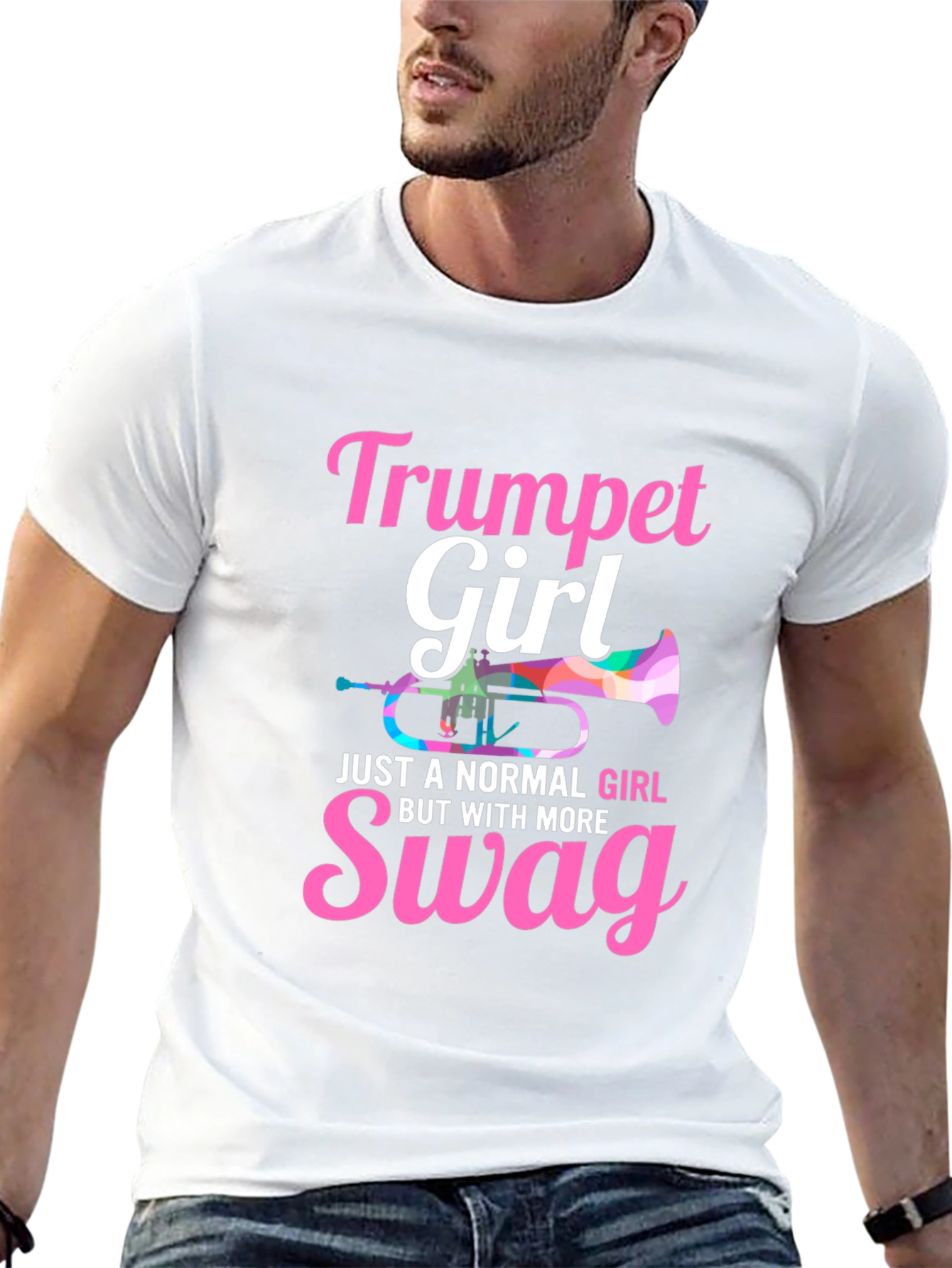 Black Trumpet Girl Swag T-Shirt view 13