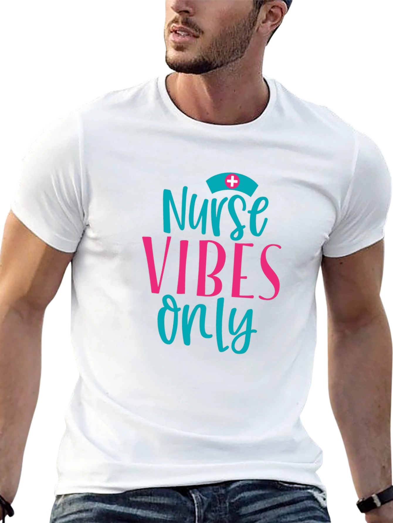 Black Nurse Vibes Only Graphic Tee - Black view 13