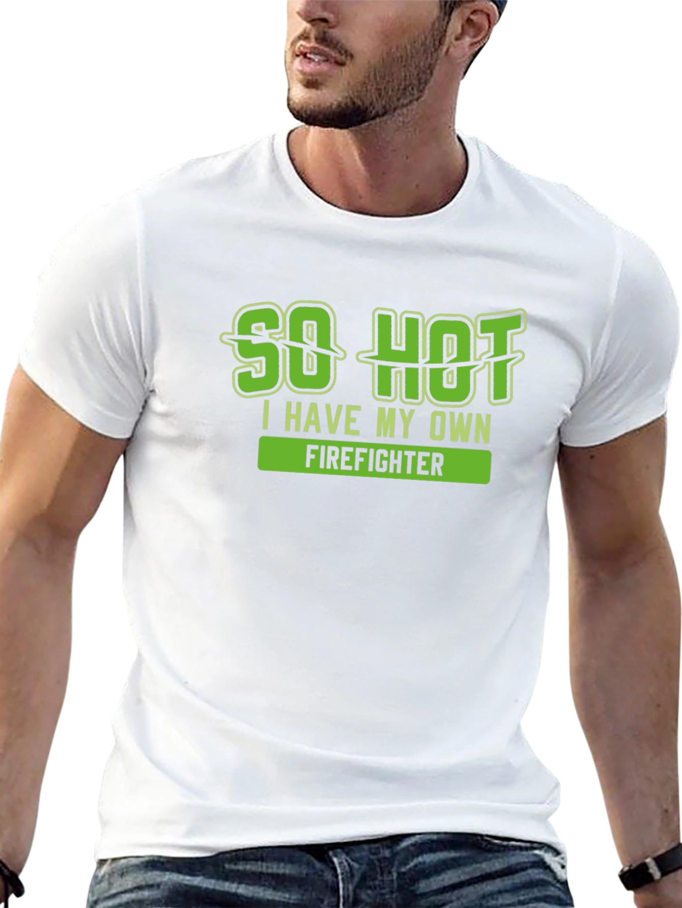 Black So Hot I Have My Own Firefighter T-Shirt view 13