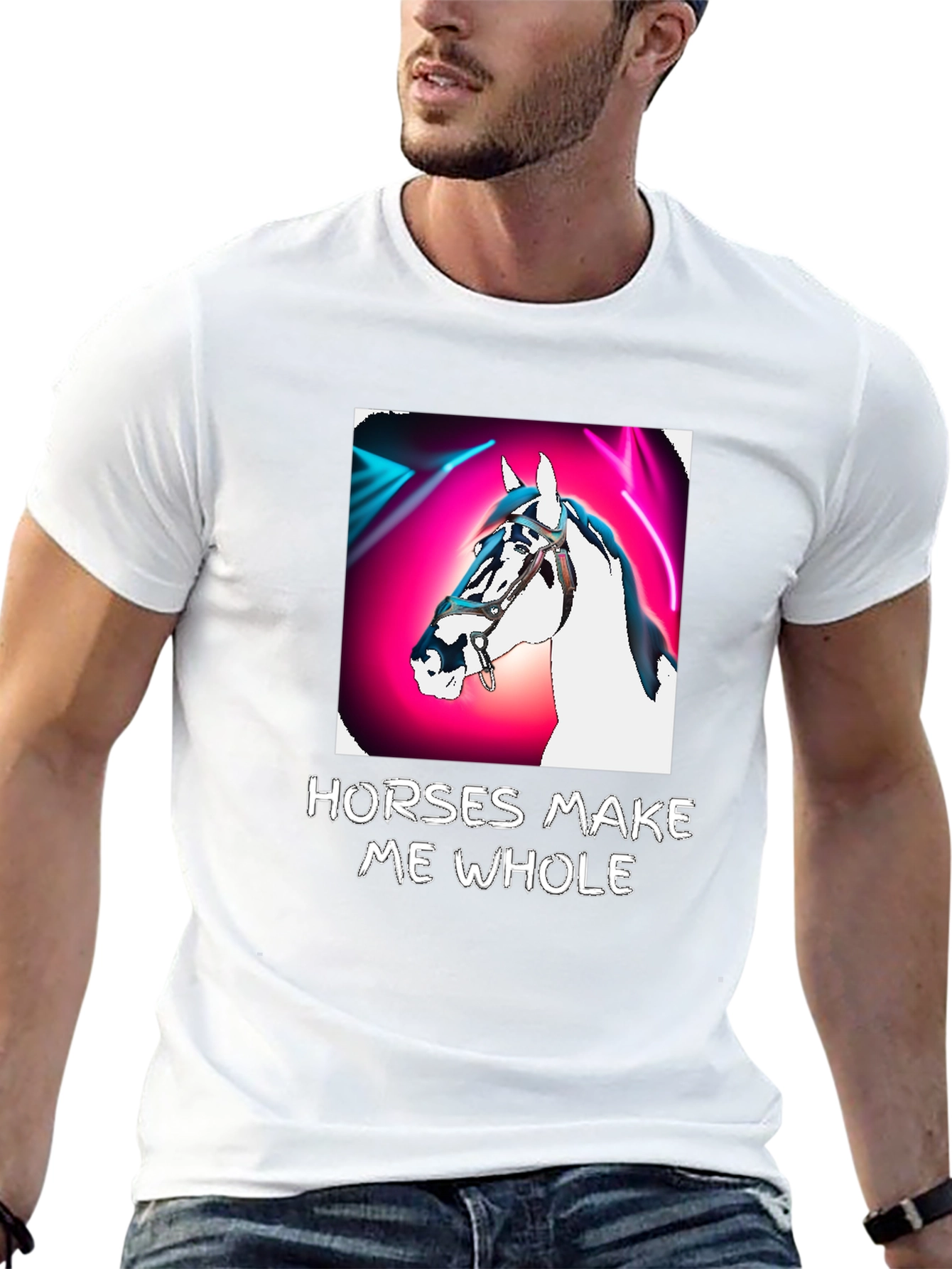 Black Horses Make Me Whole Graphic Tee view 13