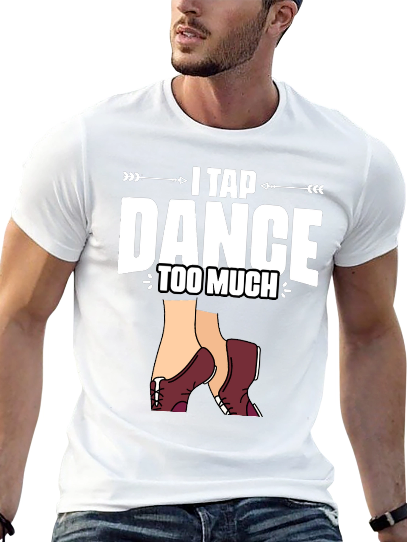 Black I Tap Dance Too Much Graphic T-Shirt view 13