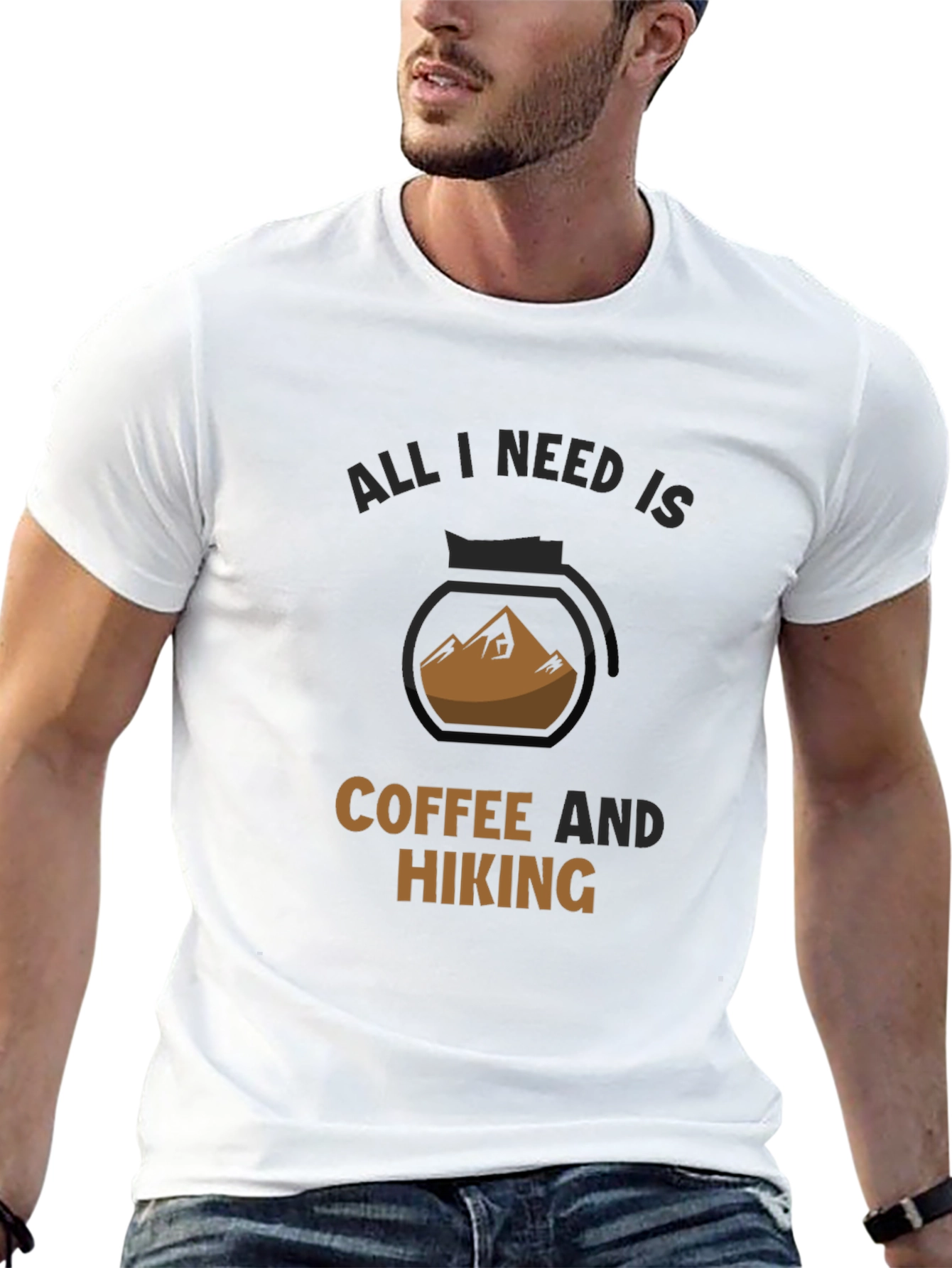 Black Coffee and Hiking T-Shirt - Mountain Adventure Tee view 13