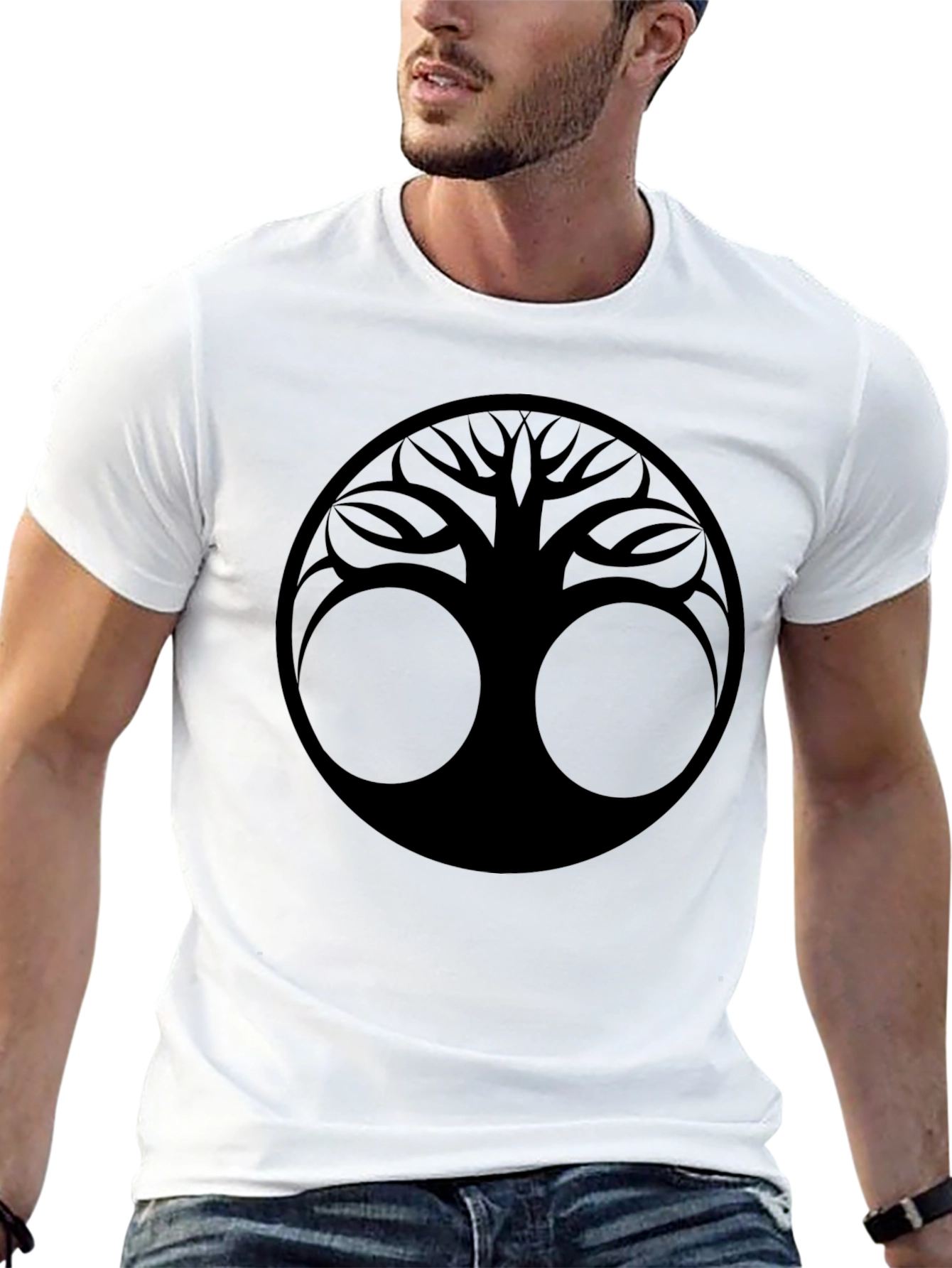 Black Black Tree of Life Graphic T-Shirt view 13