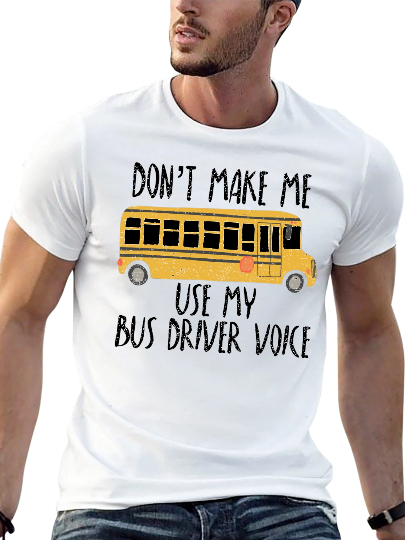 Black Don't Make Me Use My Bus Driver Voice T-Shirt view 13