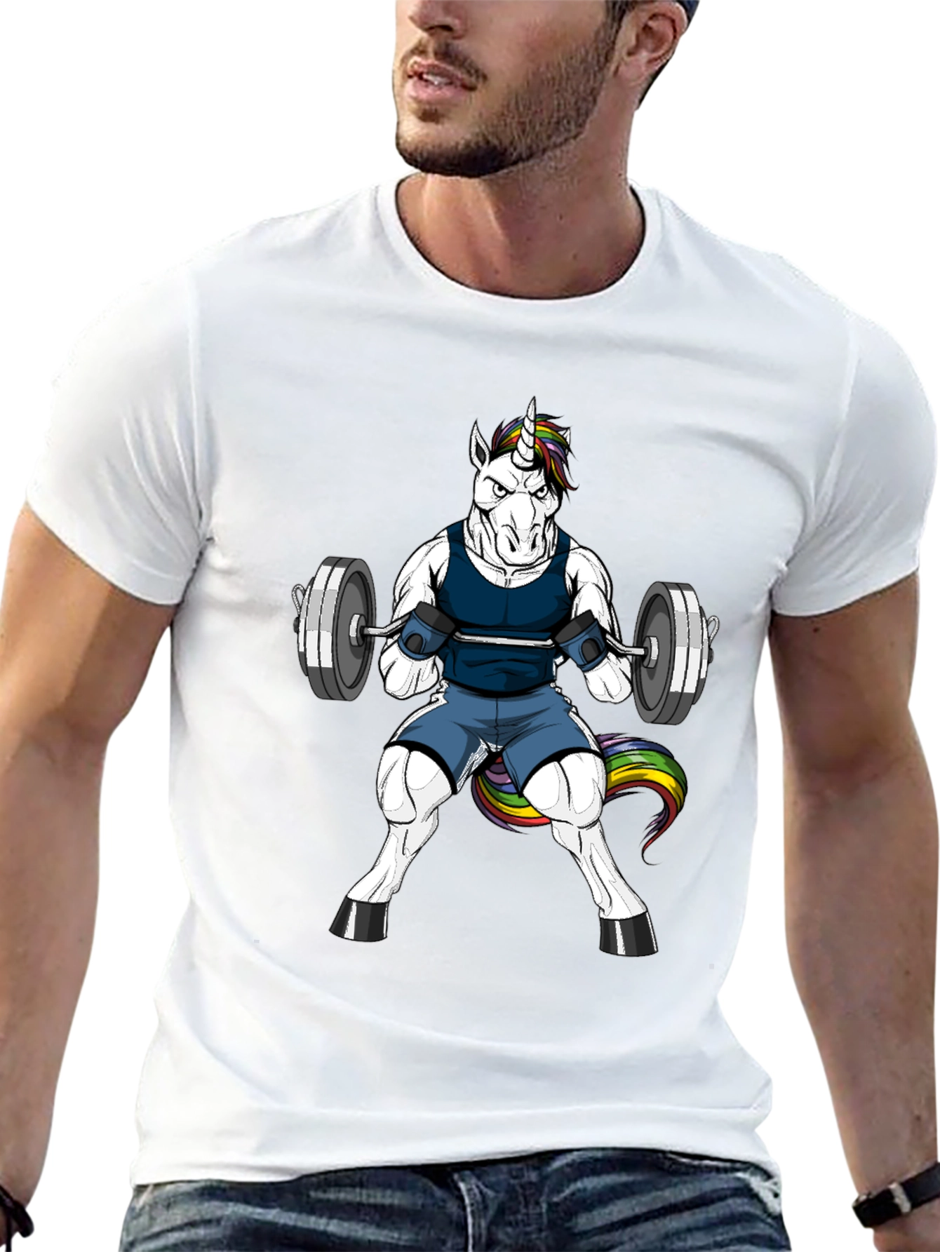 Black Unicorn Gym T-Shirt - Funny Workout Tee view 13