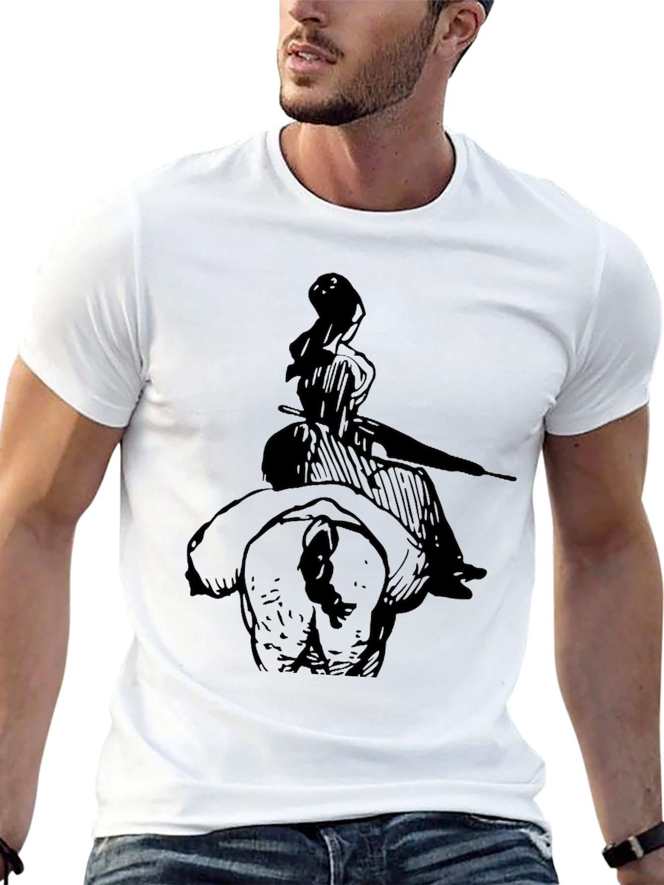 Black Quirky Graphic Black T-Shirt view 13