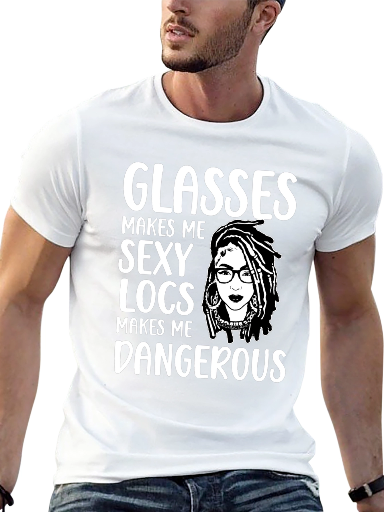 Glasses Locs Dangerous Graphic Tee - 13