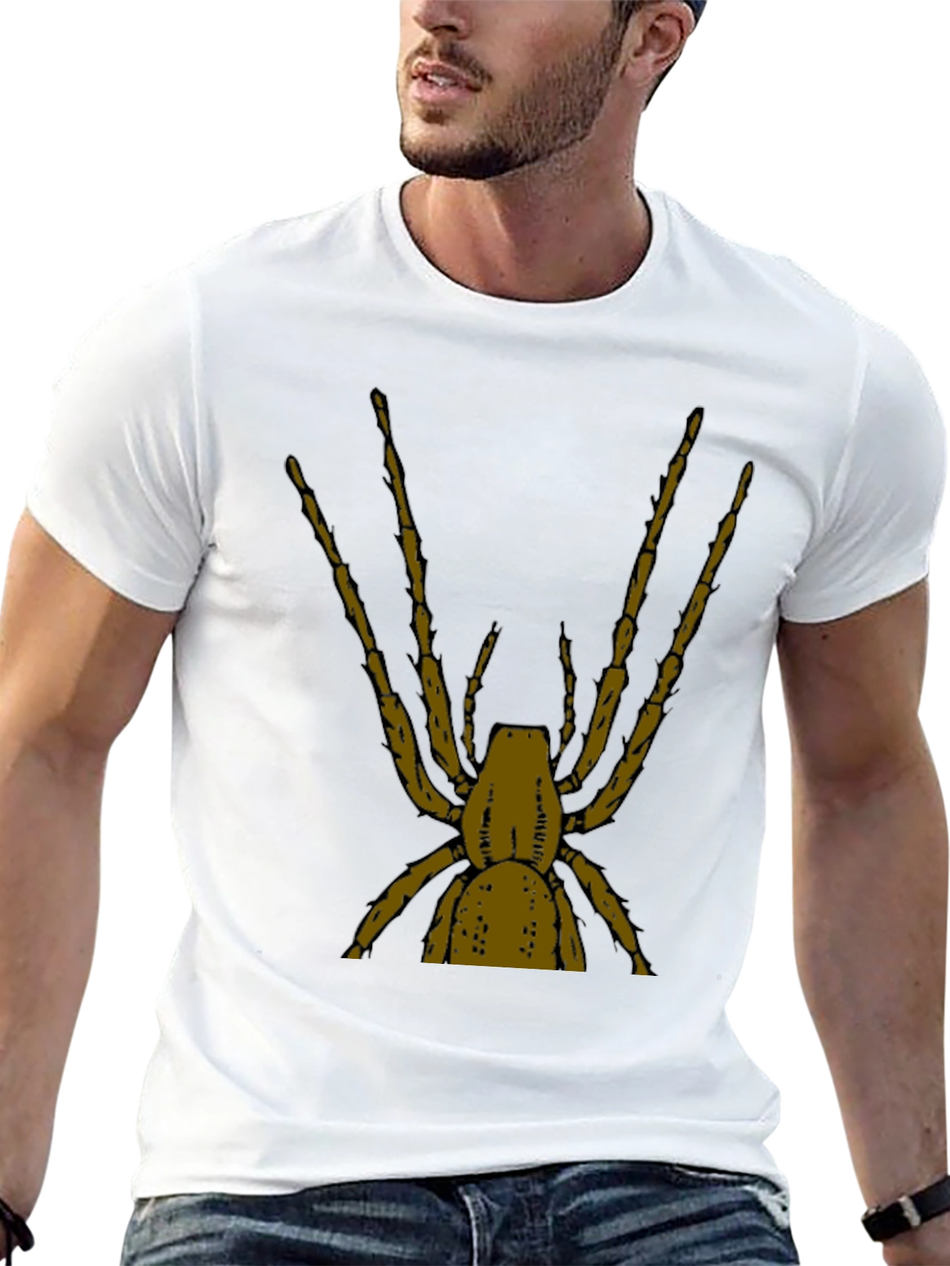 Black Spider Graphic Tee - Black Cotton Blend view 13