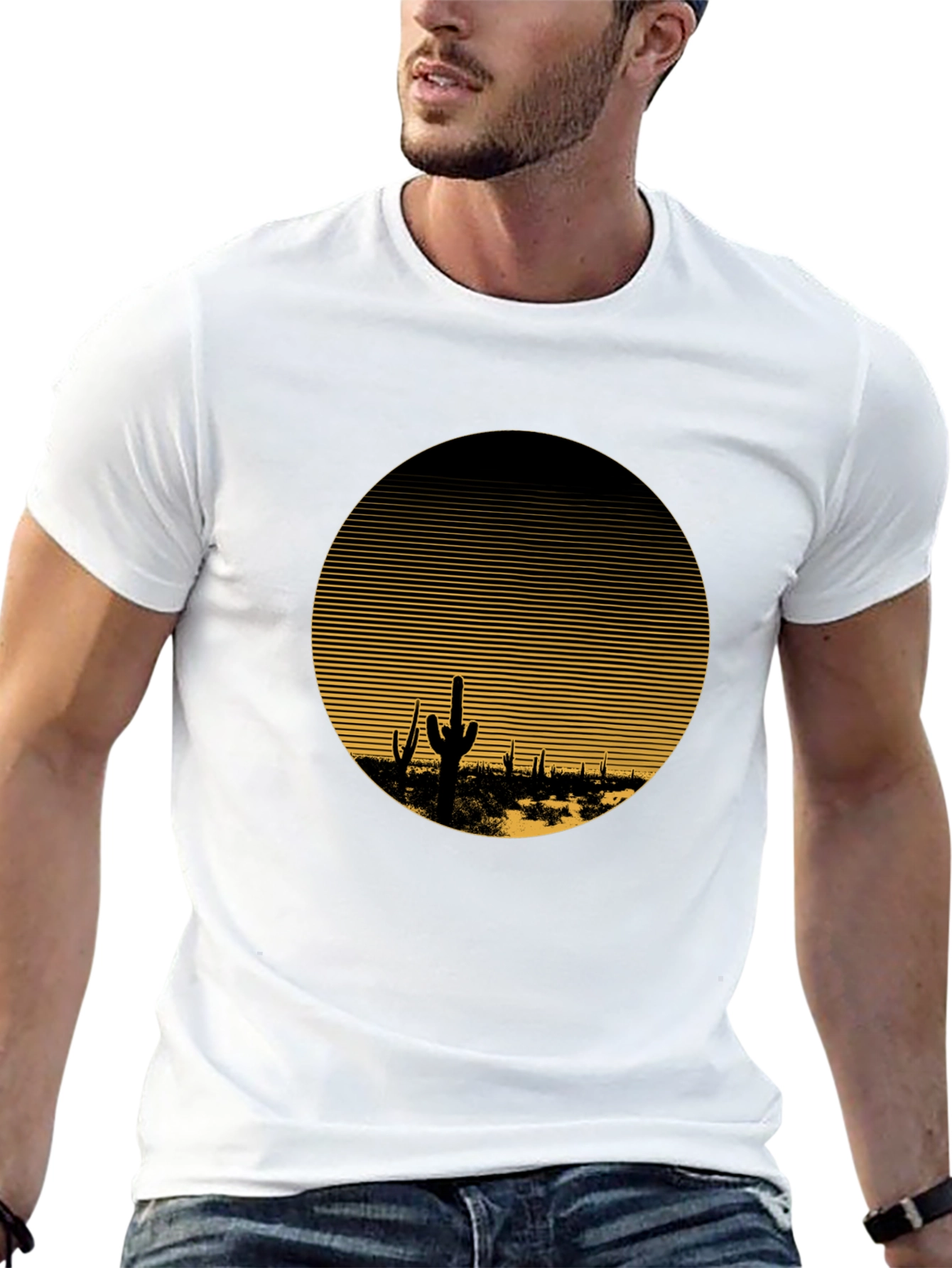 Black Desert Horizon Graphic Tee - Retro Style view 13