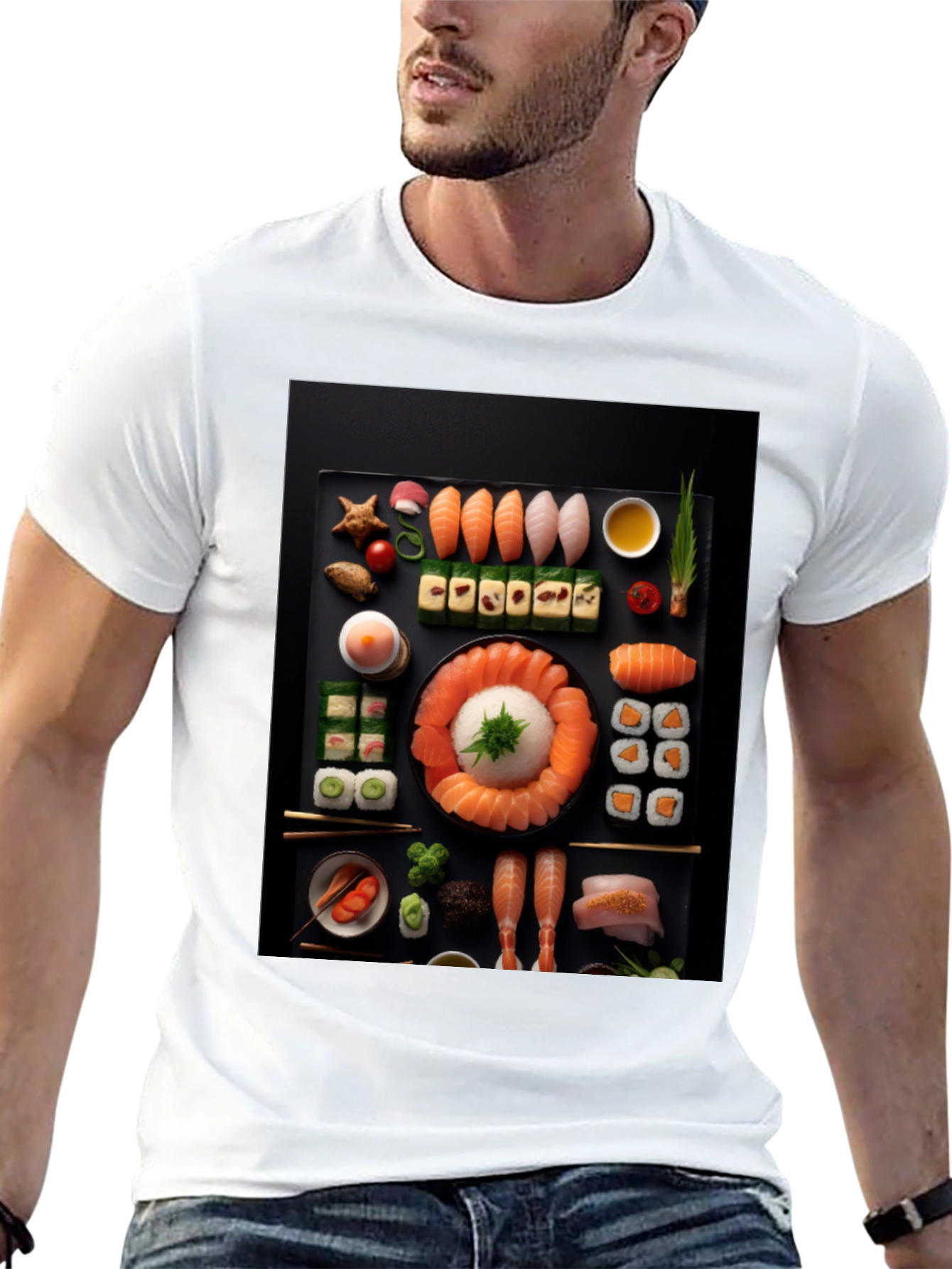 Black Sushi Graphic Tee - Foodie Fashion view 13