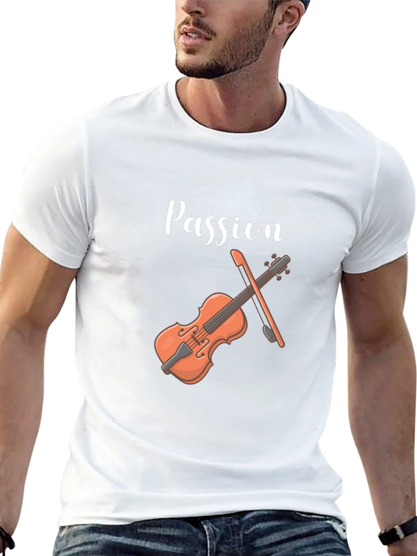 Black Passion Violin Graphic Tee view 13