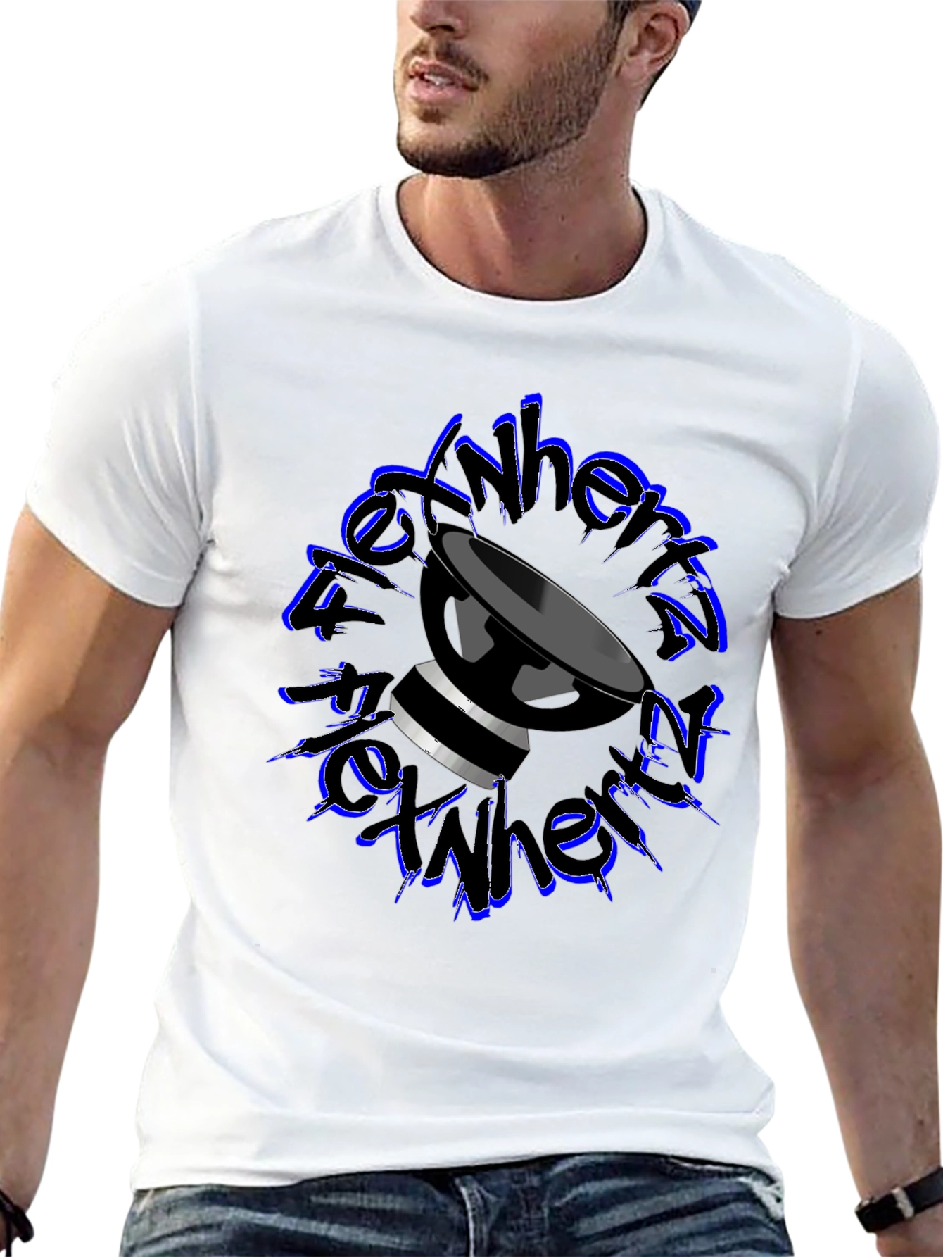 Black Black T-Shirt with Drum Graphic view 13