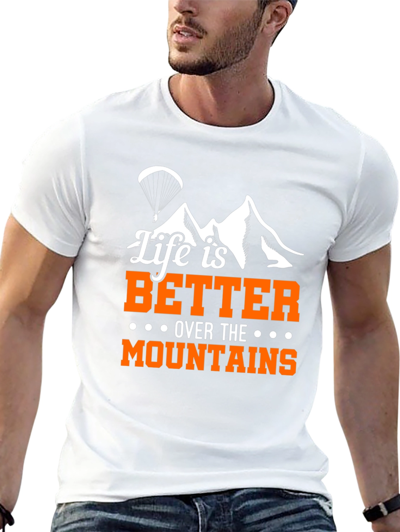 Black Life is Better Over Mountains Graphic Tee view 13