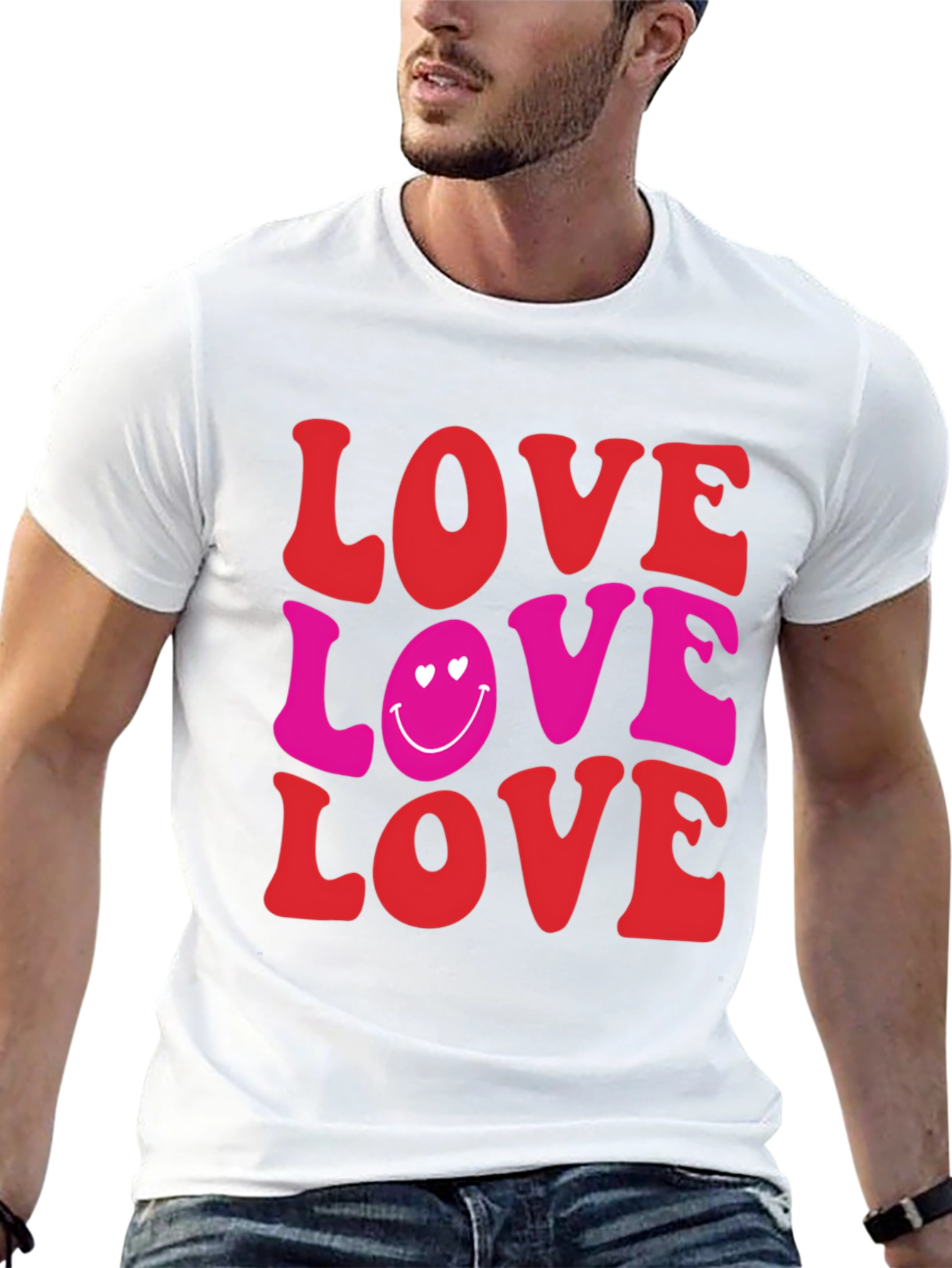 Black Love Smiley Face Graphic Tee view 13