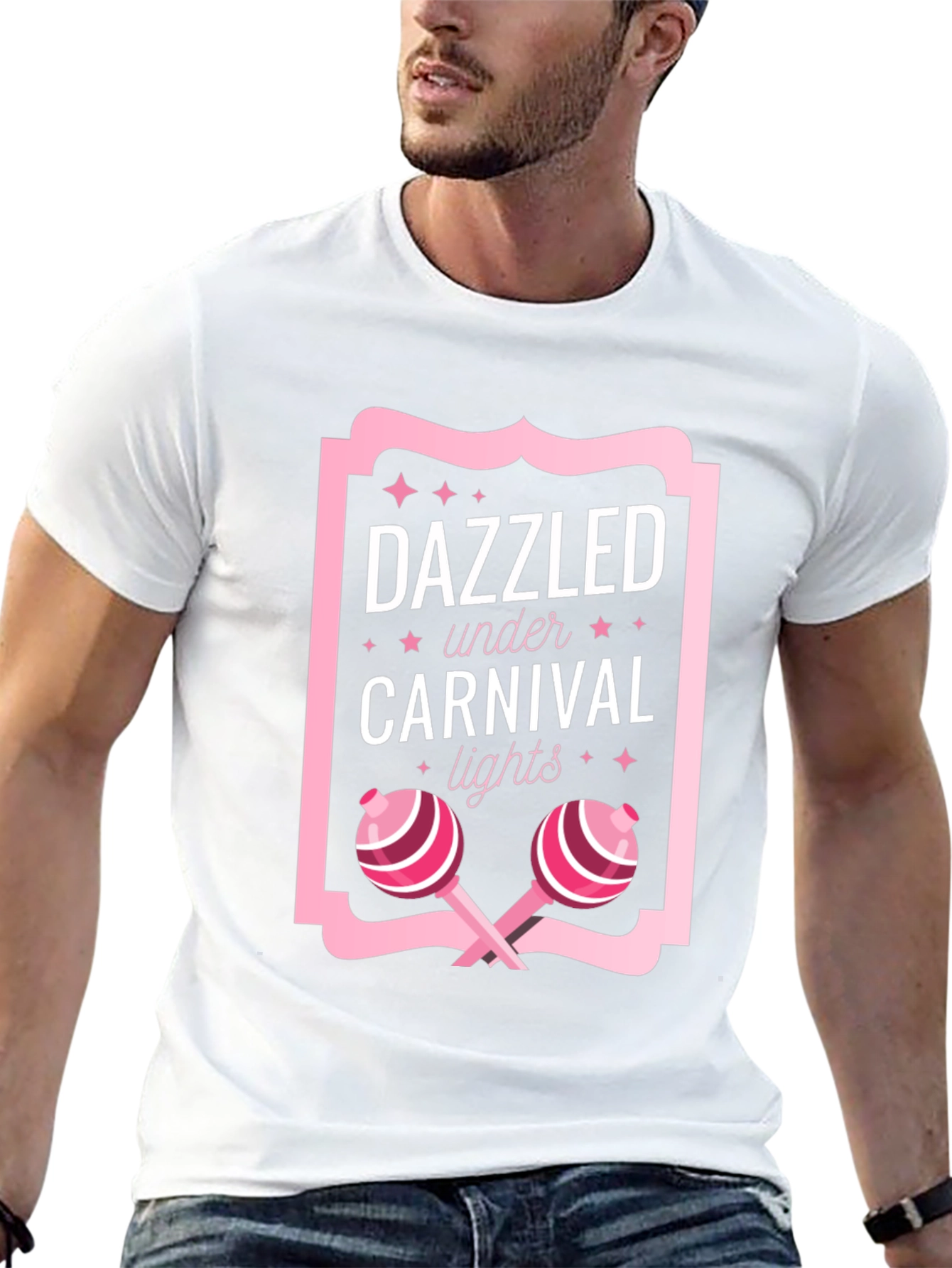Black Dazzled Under Carnival Lights Graphic Tee view 13