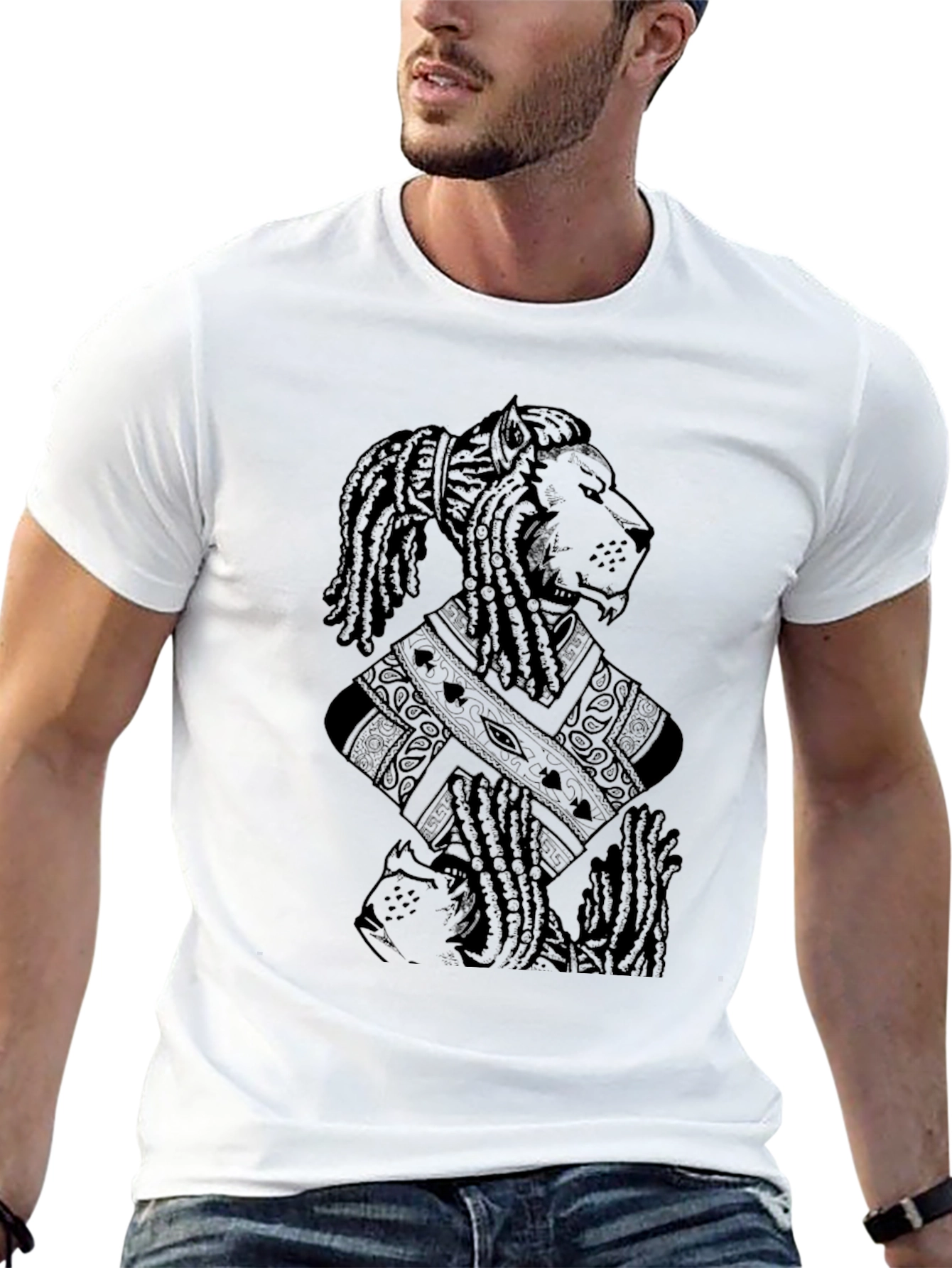 Black Lion King T-Shirt - Black Graphic Tee view 13